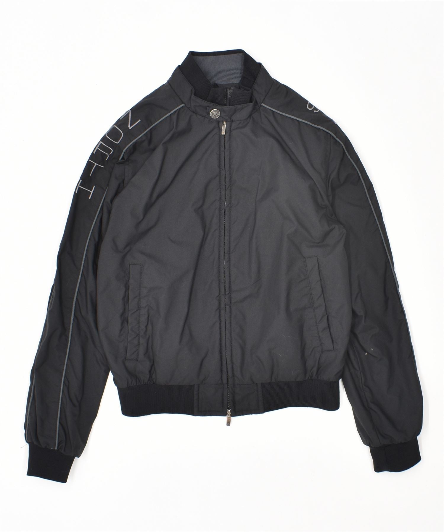 image of NORTH SAILS Mens Bomber Jacket UK 36 Small Black Nylon