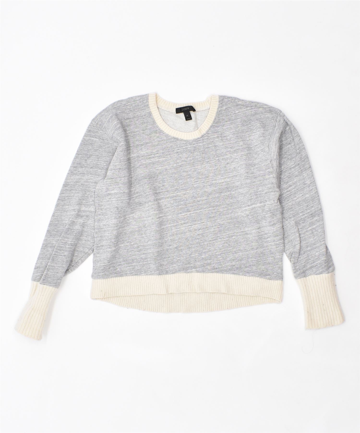 Image of J. CREW Womens Sweatshirt Jumper UK 14 Medium Grey Cotton