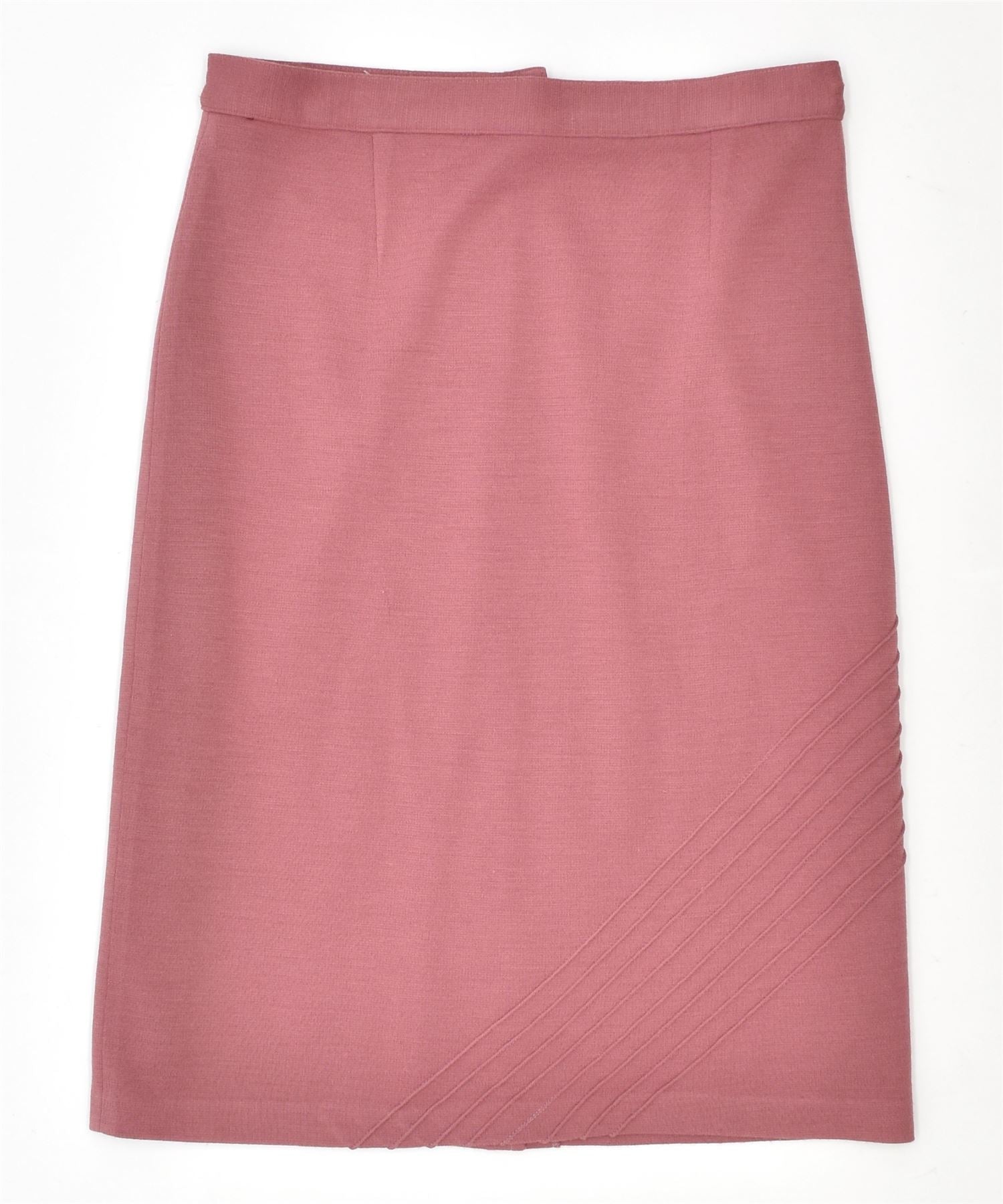 Image of VINTAGE Womens Straight Skirt IT 46 Large W31 Pink Acrylic