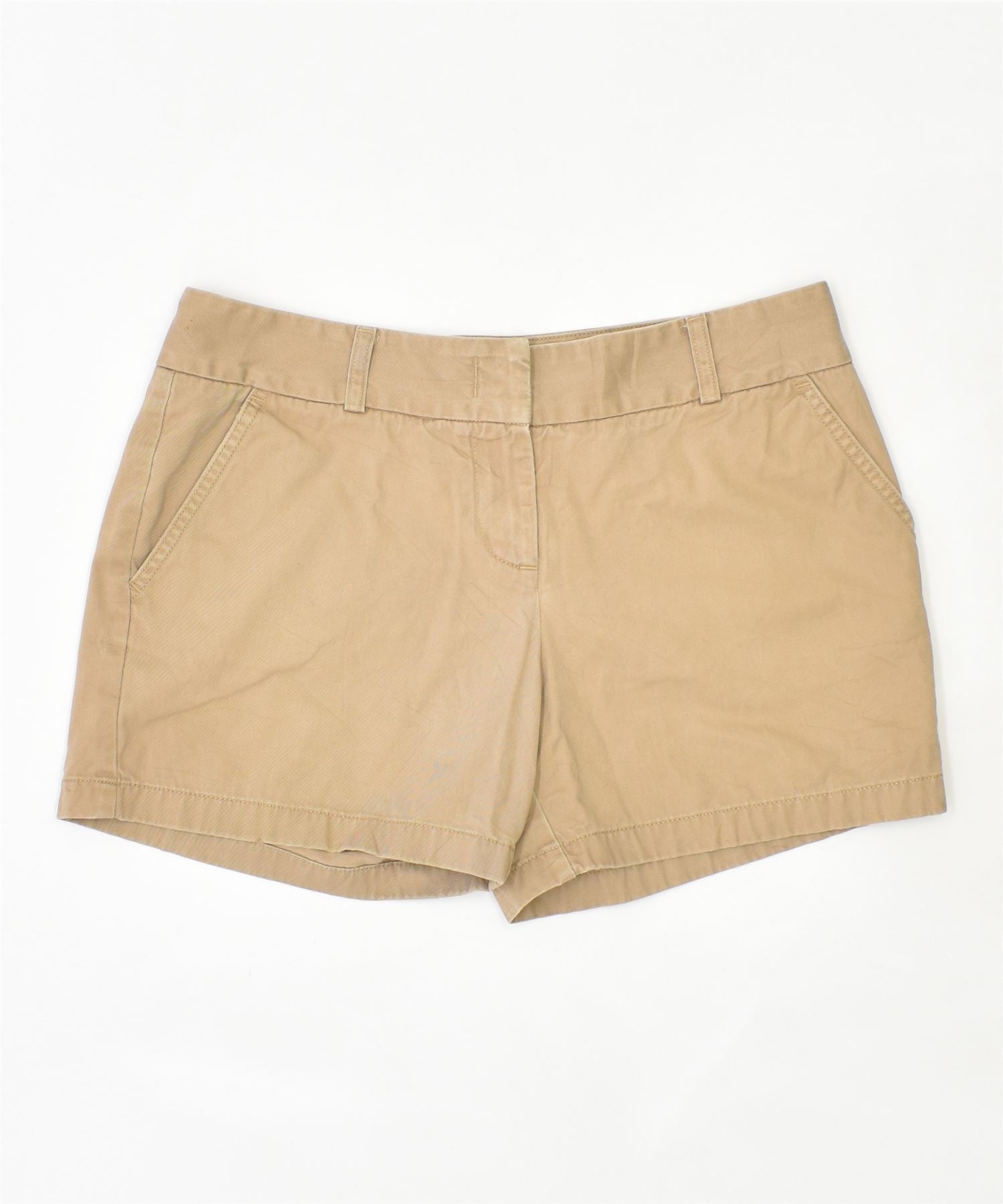 image of J. CREW Womens Straight Chino Shorts US 10 Large W34 Beige Cotton