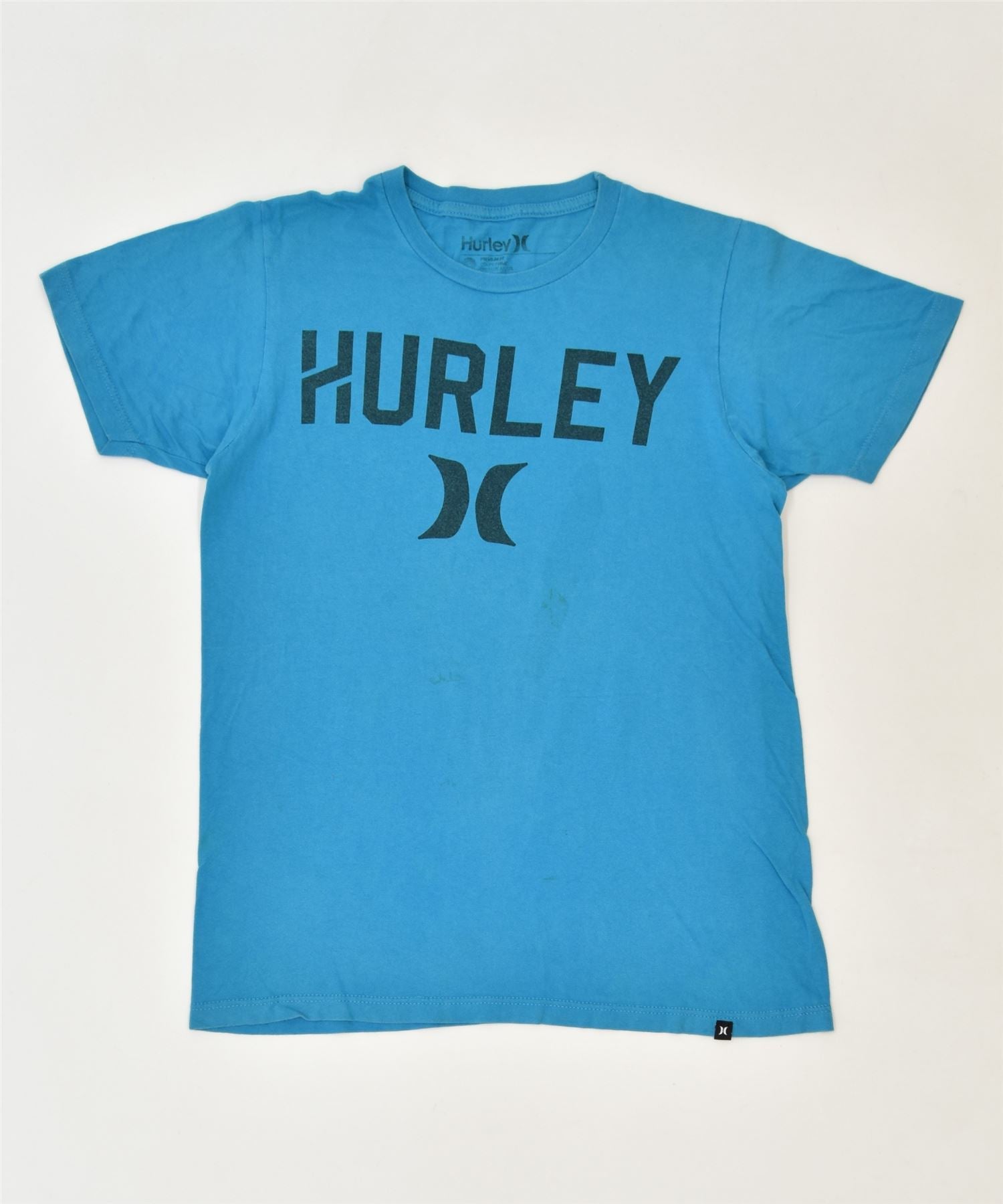 image of HURLEY Mens Graphic T-Shirt Top Small Blue Cotton Classic