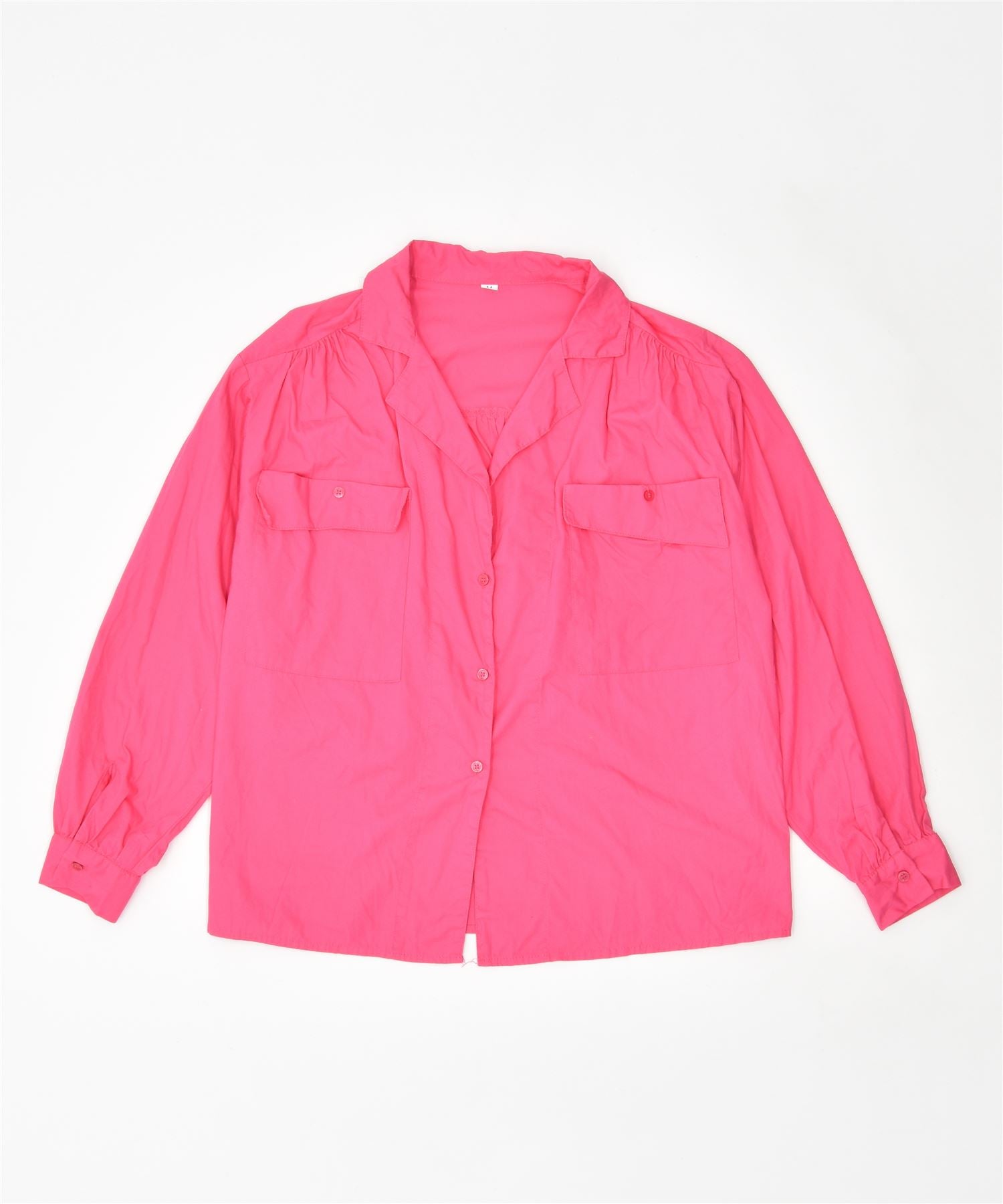 image of VINTAGE Womens Oversized Shirt UK 14 Medium Pink Polyester