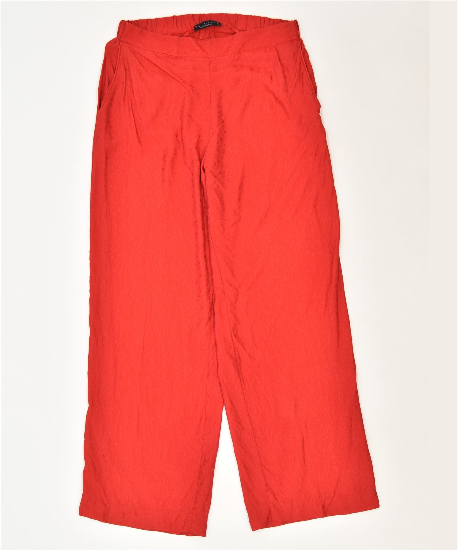 image of SIMONA BARBIERI Womens Straight Chino Trousers Medium W30 L30 Red