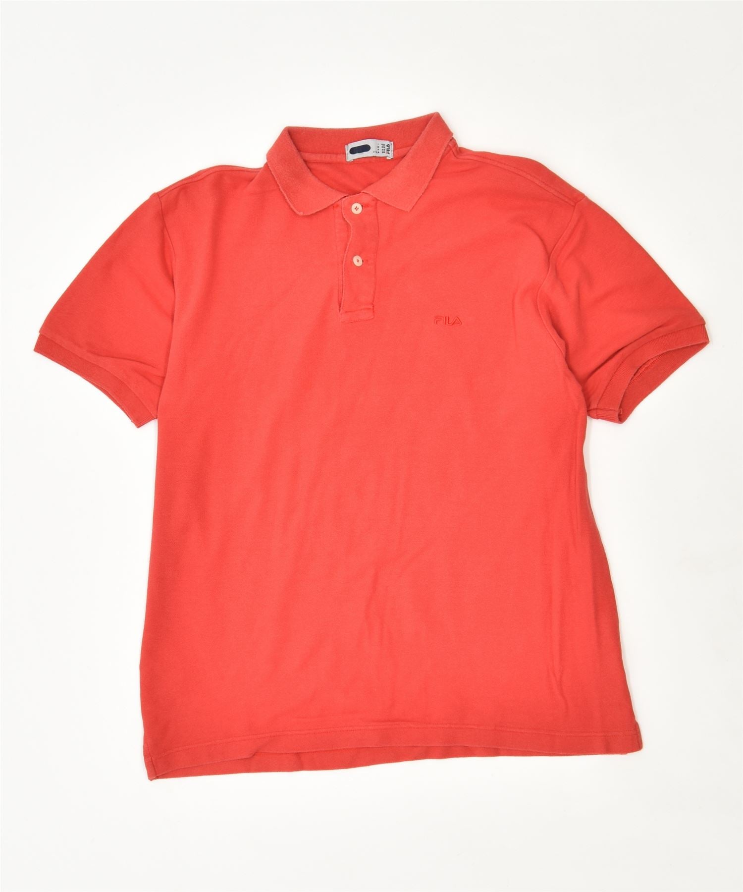 image of FILA Mens Polo Shirt IT 48 Medium Red Cotton