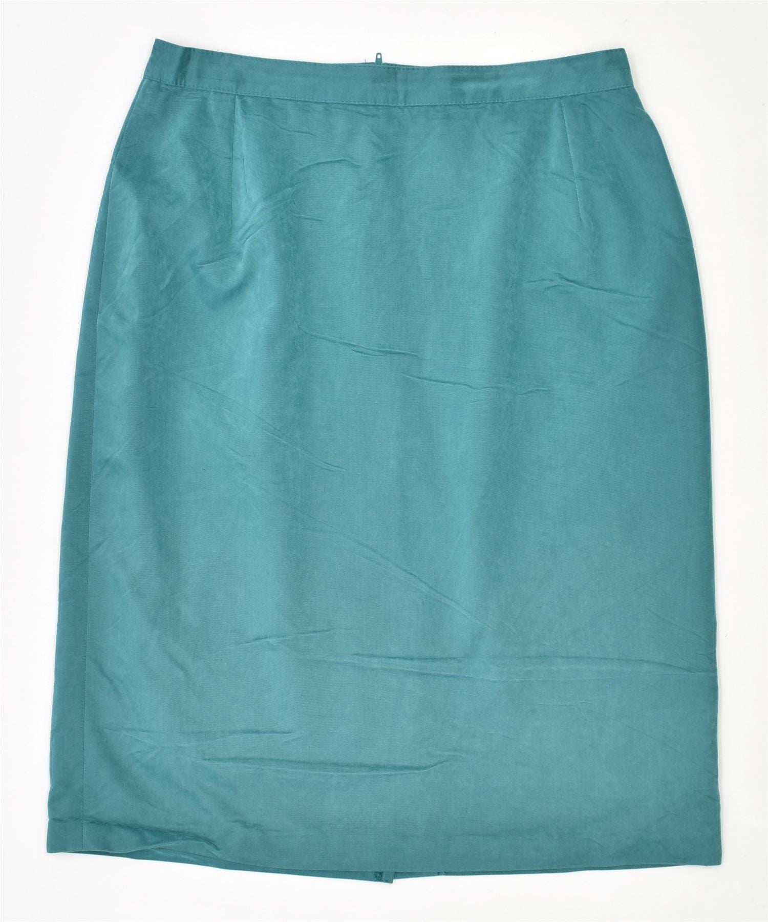 Image of VINTAGE Womens Pencil Skirt W29 Medium Turquoise Cupro