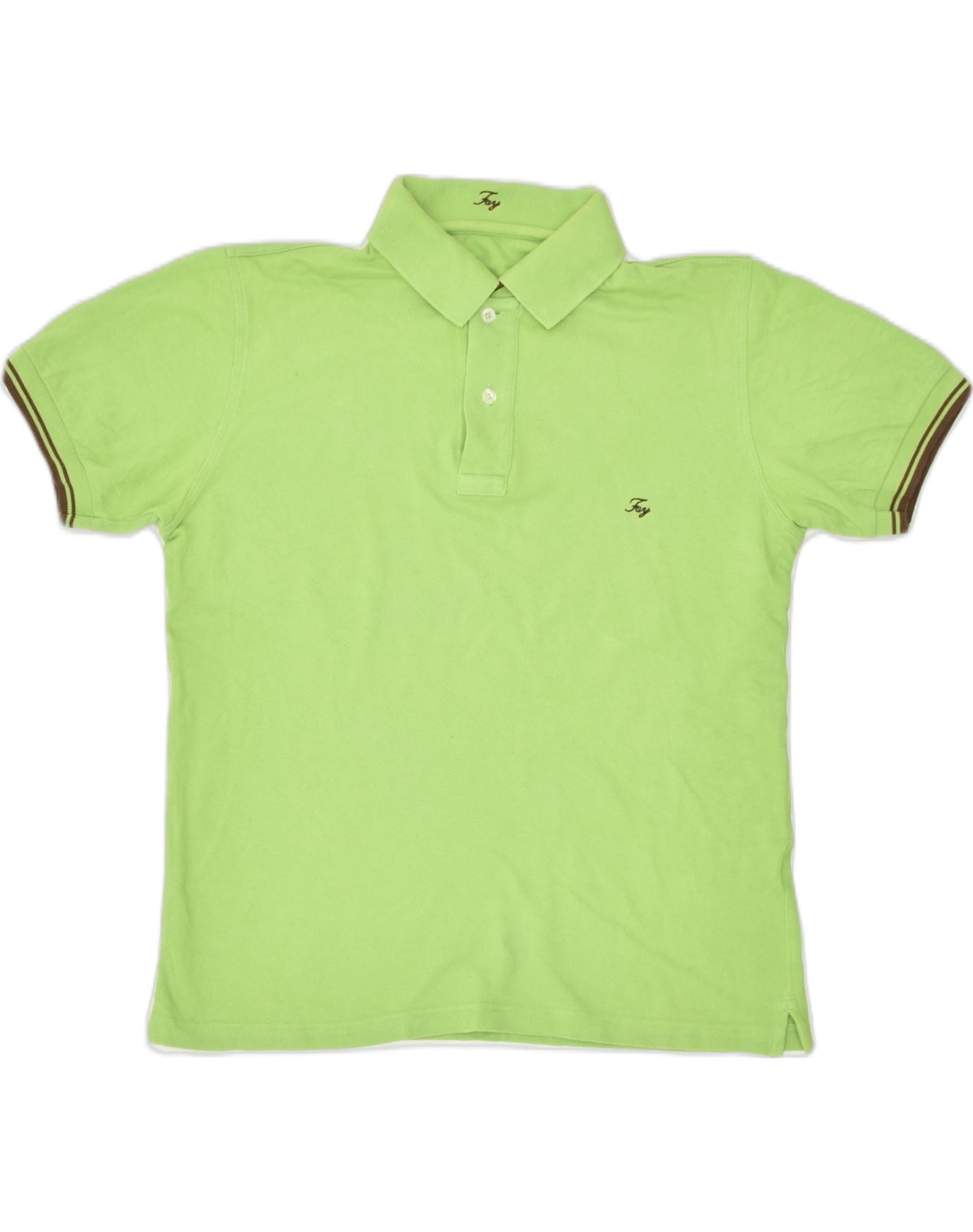 image of FAY Mens Polo Shirt Small Green