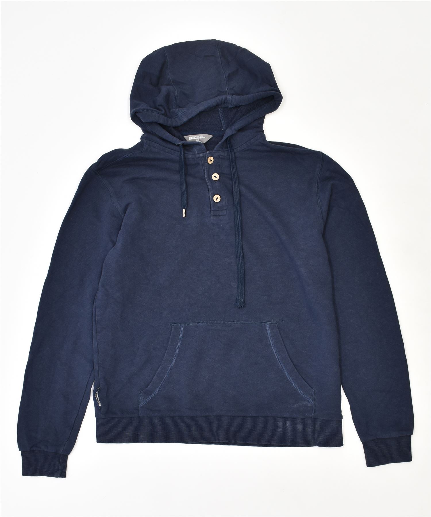 image of MOUNTAIN WAREHOUSE Mens Hoodie Jumper Small Navy Blue Cotton