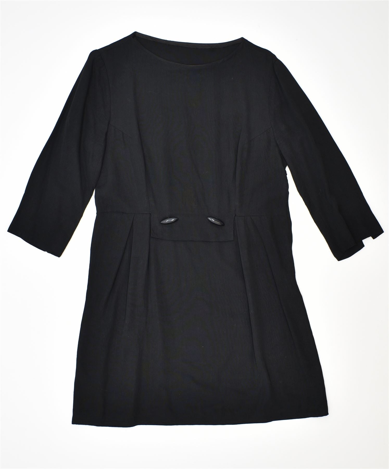 Image of VINTAGE Womens Long Sleeve Tunic Dress UK 12 Medium Black