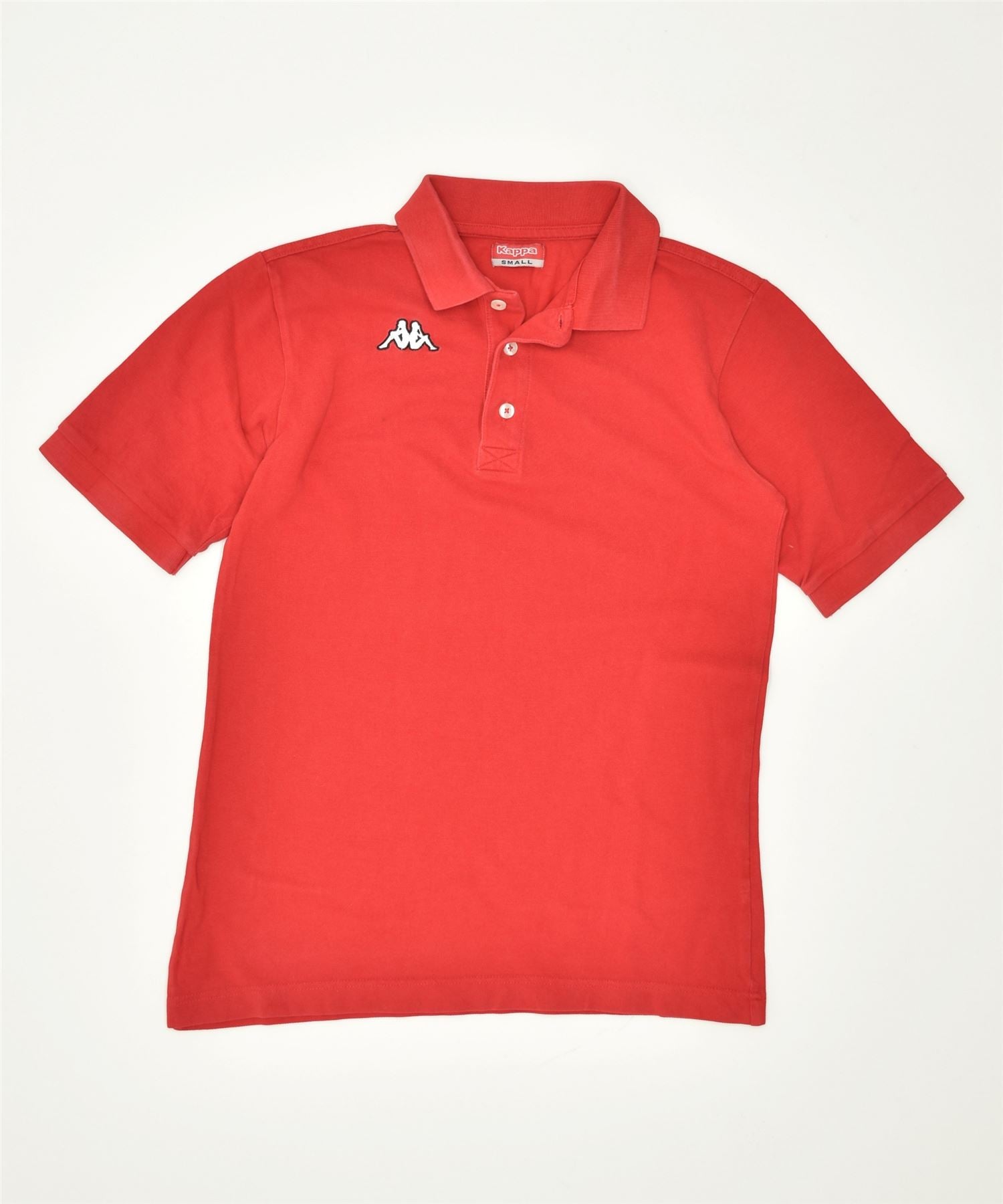 Image of KAPPA Mens Polo Shirt Small Red Cotton