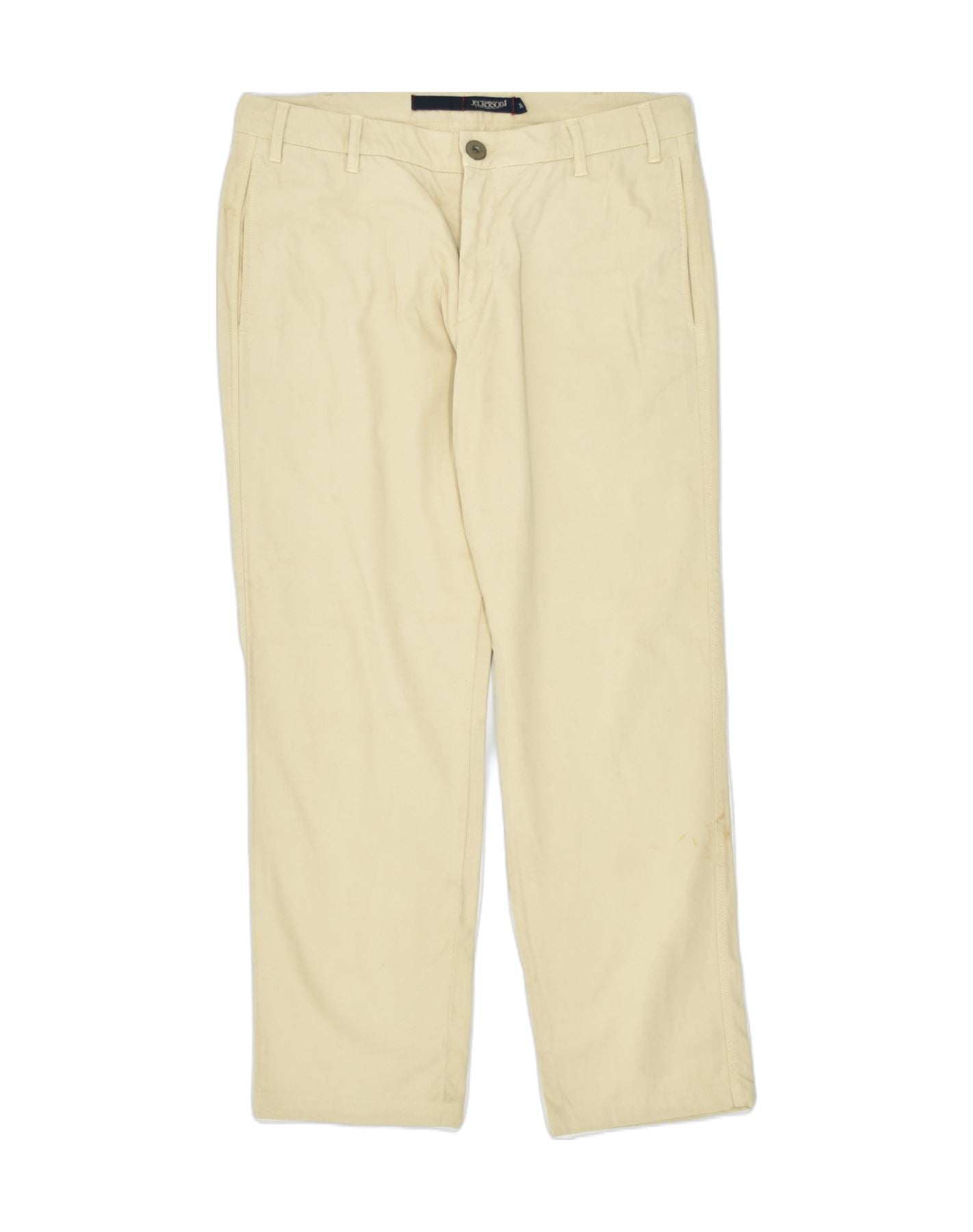 image of JECKERSON Womens Straight Chino Trousers W36 L29 Beige Cotton