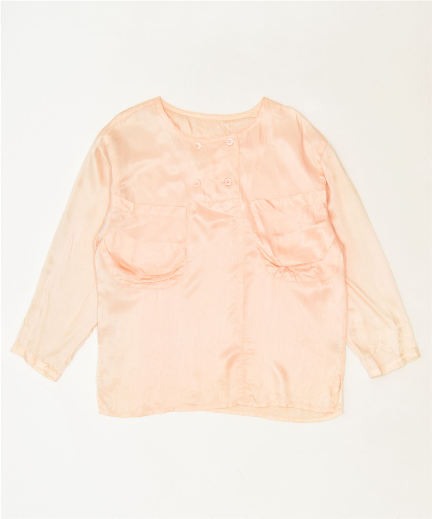 image of MODISSA Womens Blouse Top UK 12 Medium Pink Rayon Classic Vintage