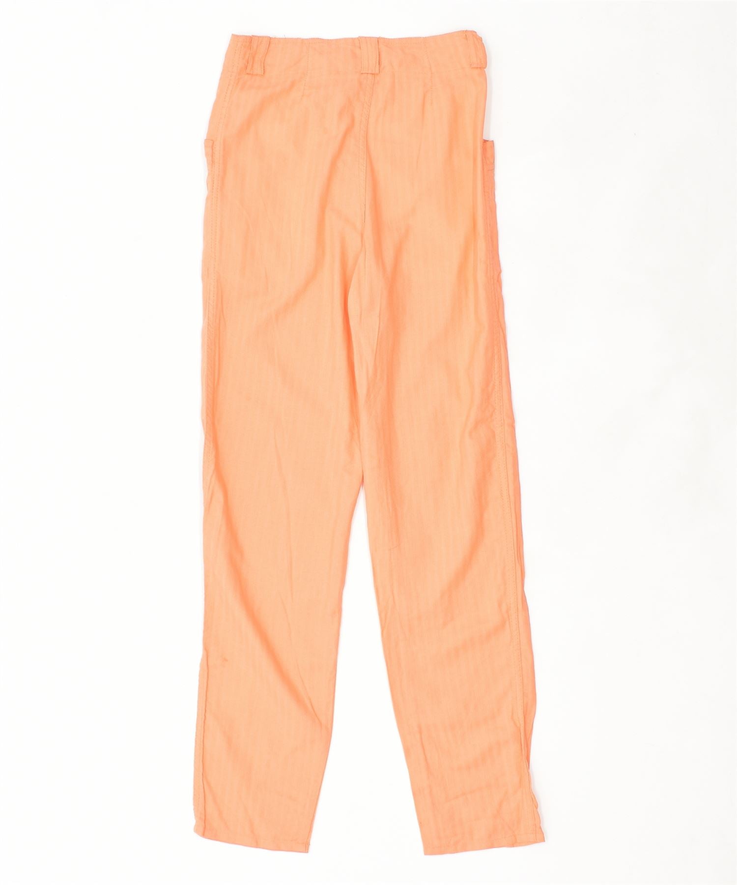 33 Womens Straight Casual Trousers IT 42 Medium W26 L30 Orange Cotton