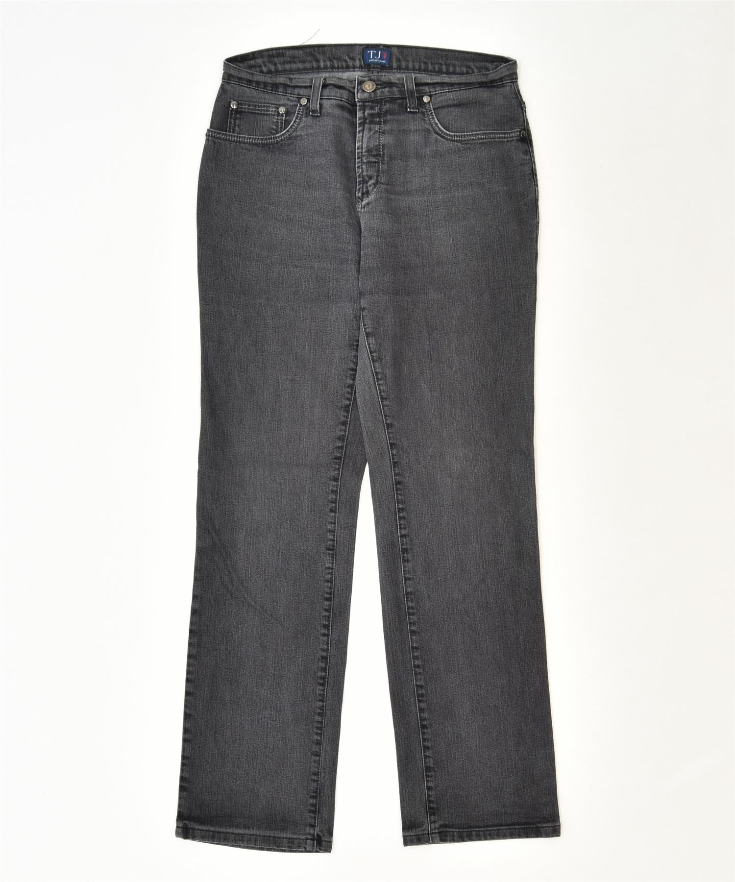 image of TRUSSARDI Womens Straight Jeans W30 L30 Grey Cotton Classic