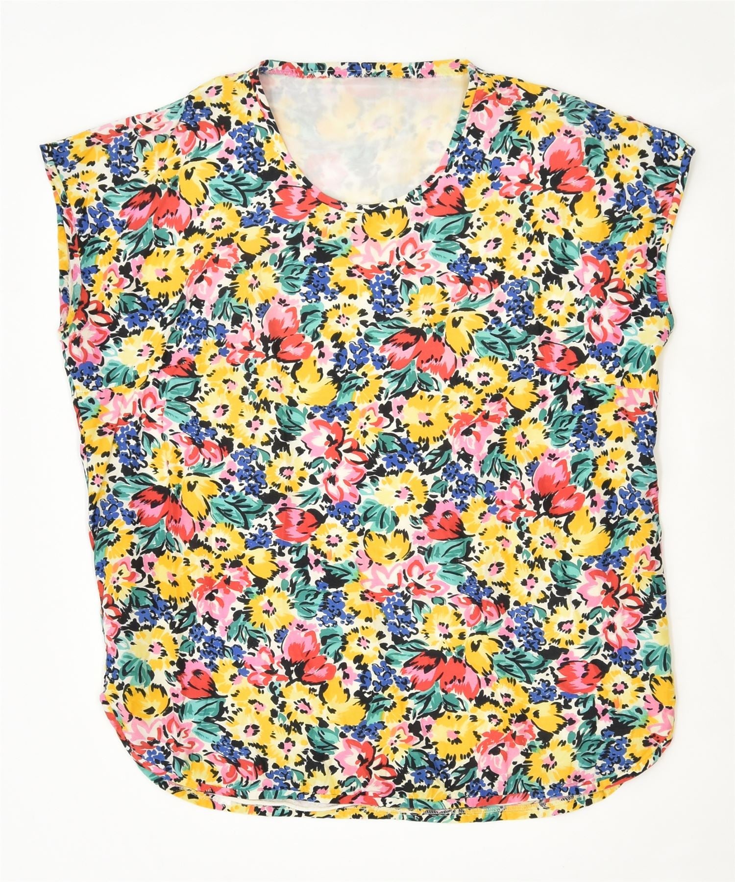 Image of VINTAGE Womens Blouse Top UK 16 Large Multicoloured Floral