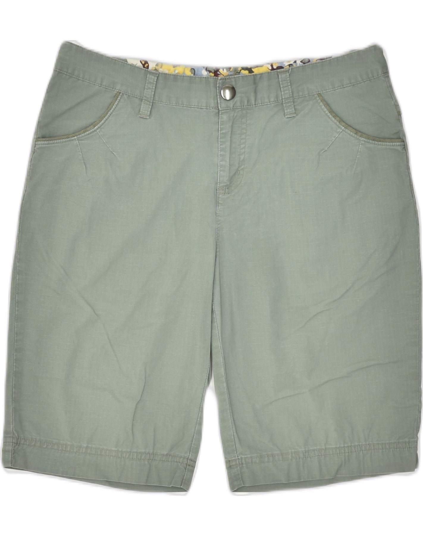 image of COLUMBIA Womens Casual Shorts US 10 Large Green Cotton