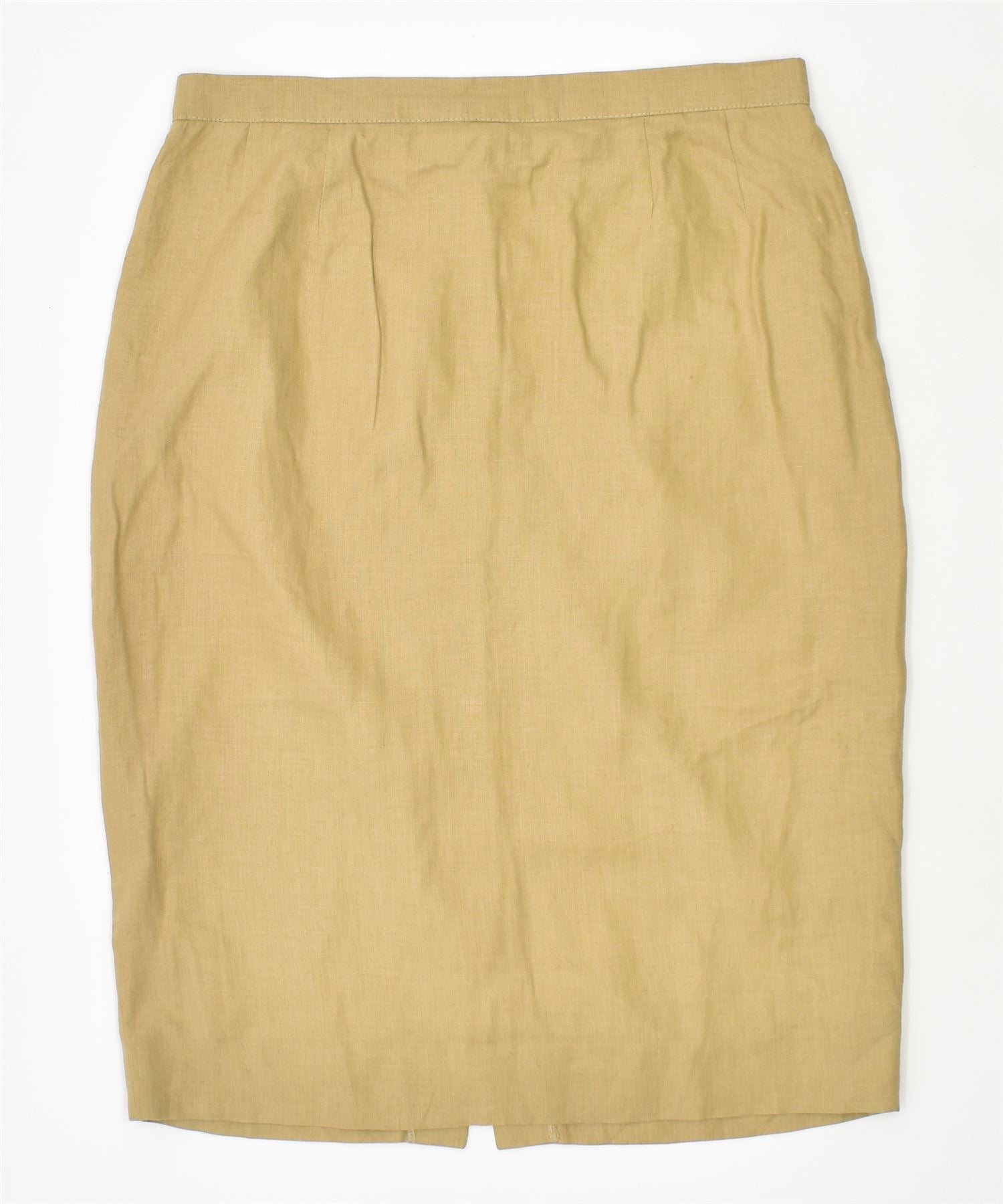 Image of LUISA SPAGNOLI Womens High Waist Pencil Skirt IT 46 Large W29 Beige