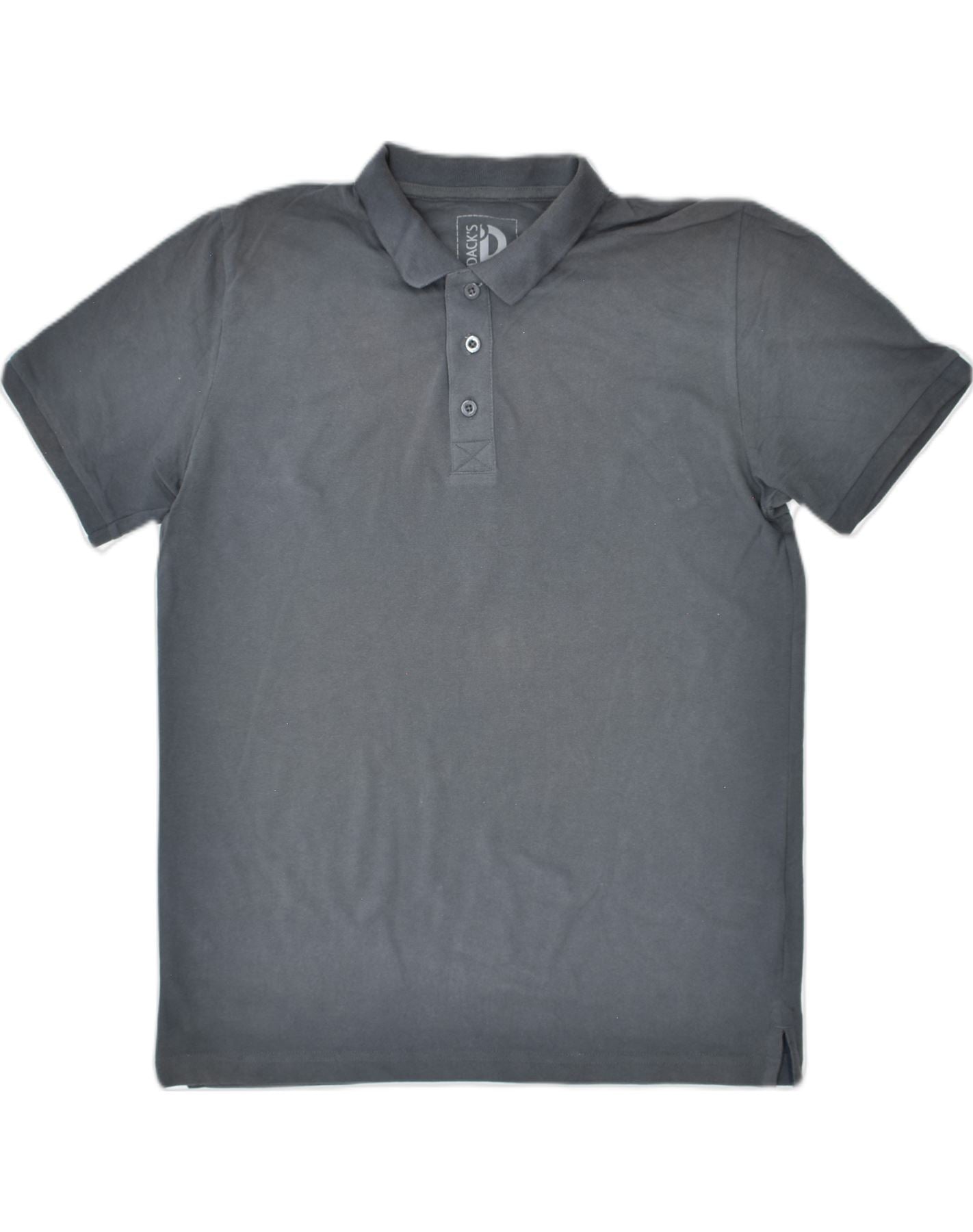 image of DACK'S Mens Polo Shirt Medium Grey Cotton