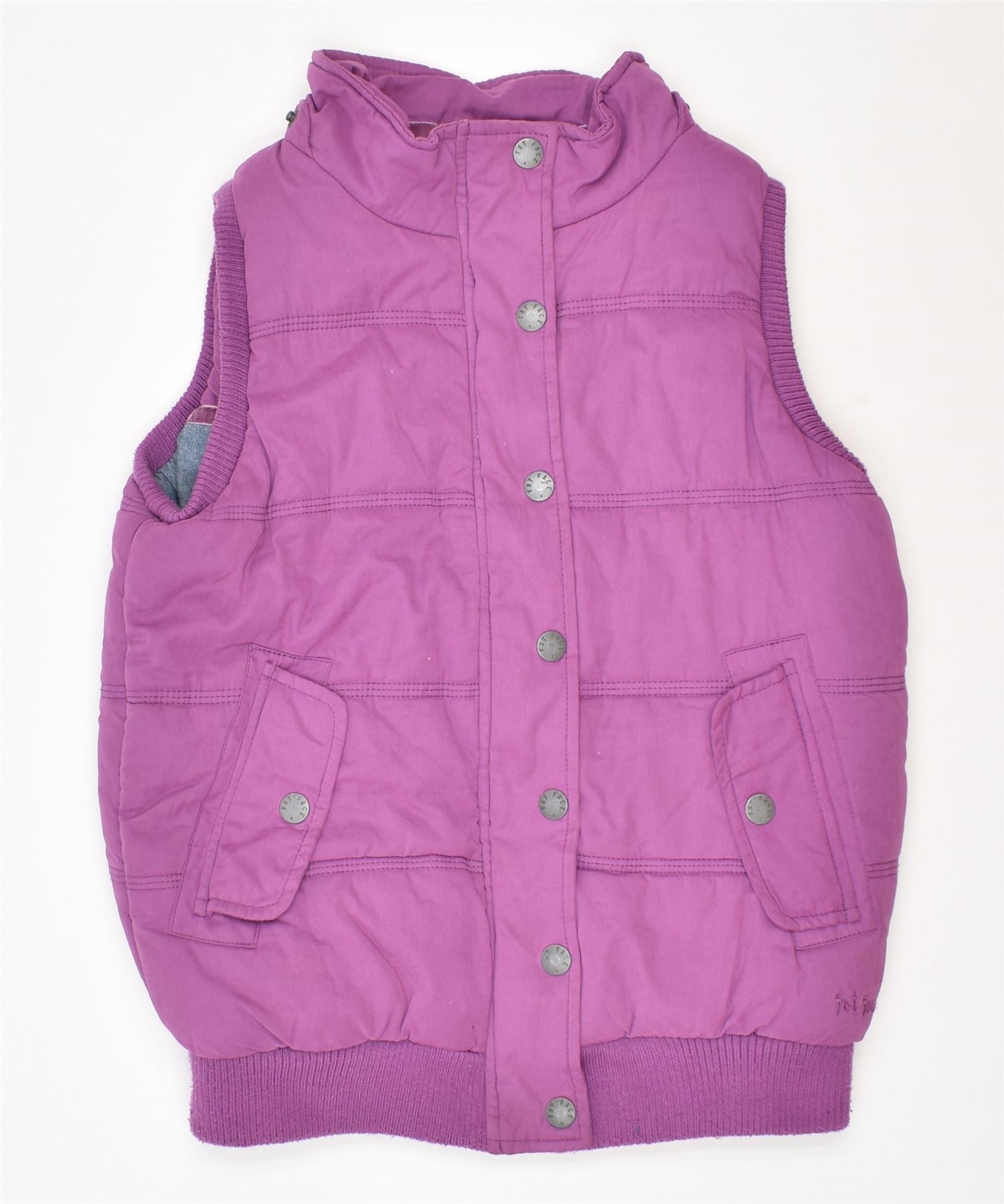 Image of FAT FACE Girls Padded Gilet 10-11 Years Purple Polyester