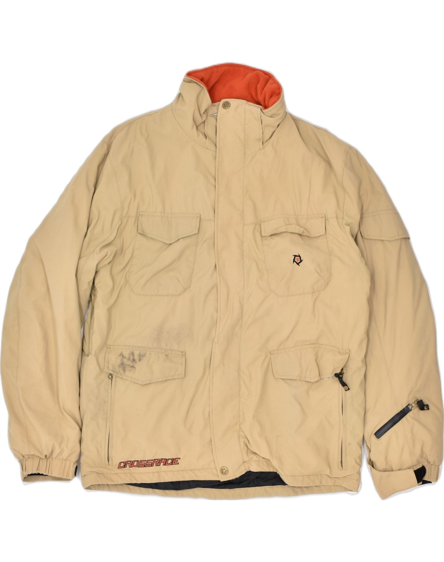 Image of CRANE Mens Windbreaker Jacket EU 52/54 Large Beige