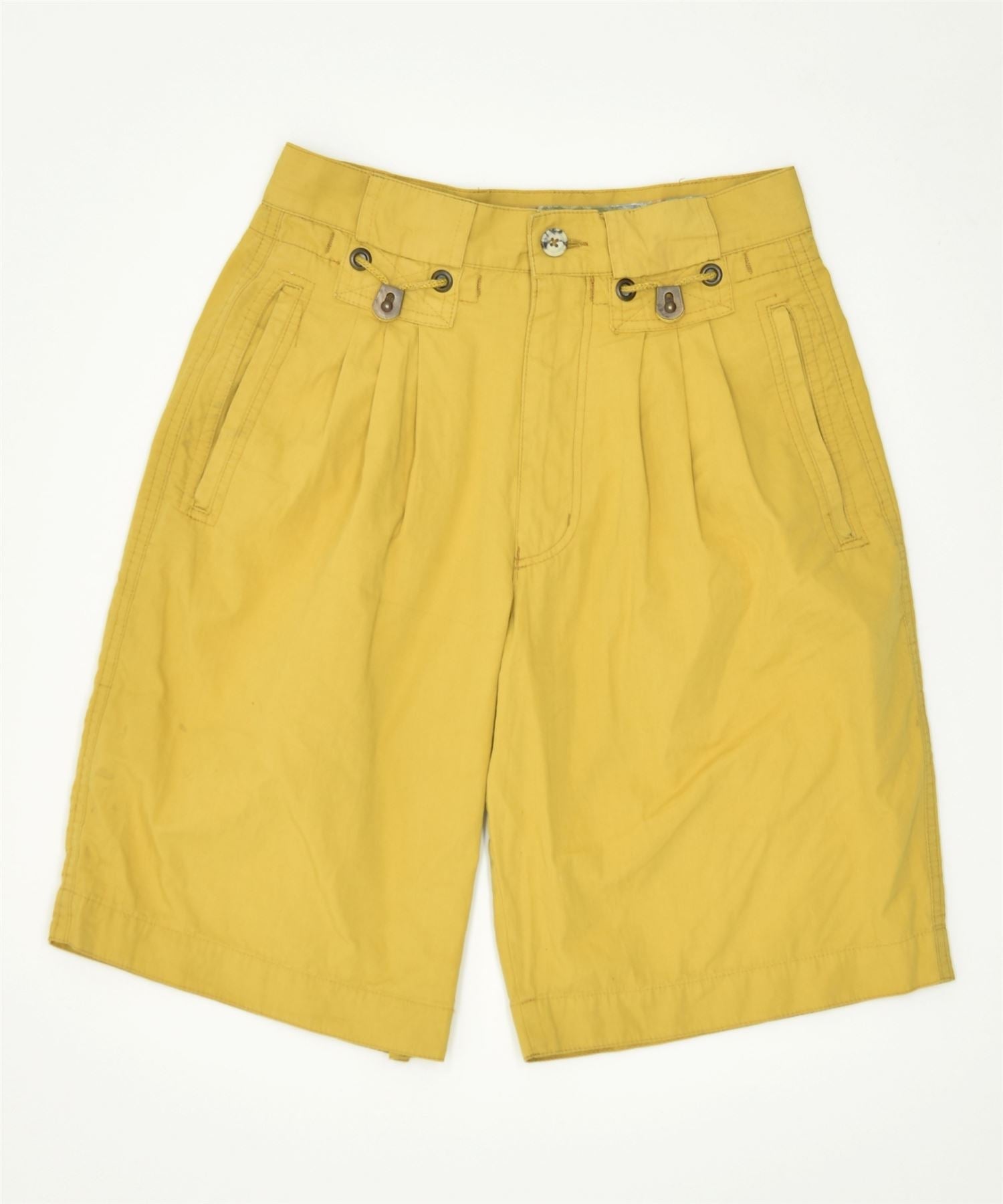 Image of TIFFANYS MEN STYLE Womens Pegged Chino Shorts IT 44 Medium W28 Yellow