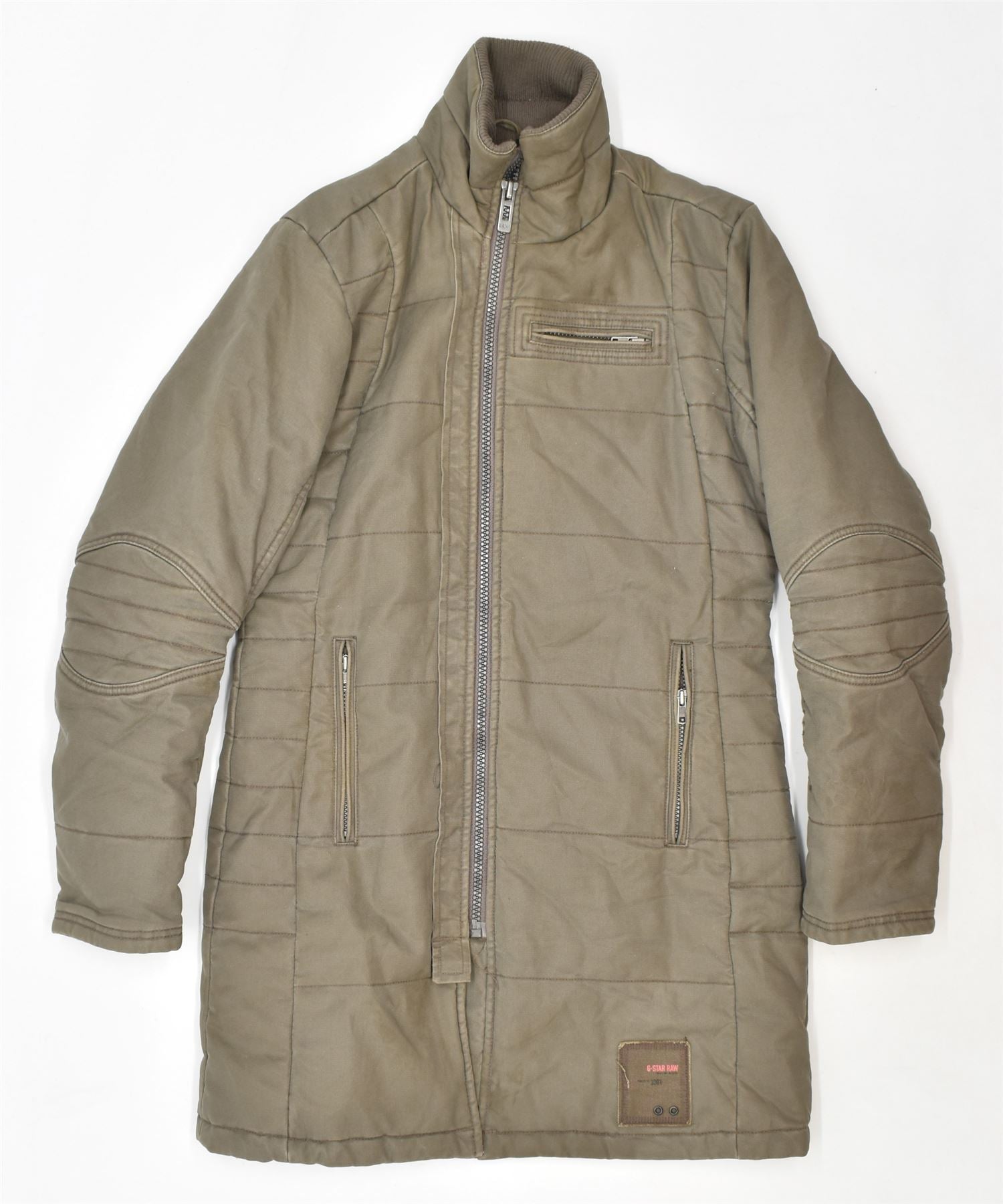 Image of G-STAR Womens Windbreaker Coat UK 12 Medium Khaki Cotton