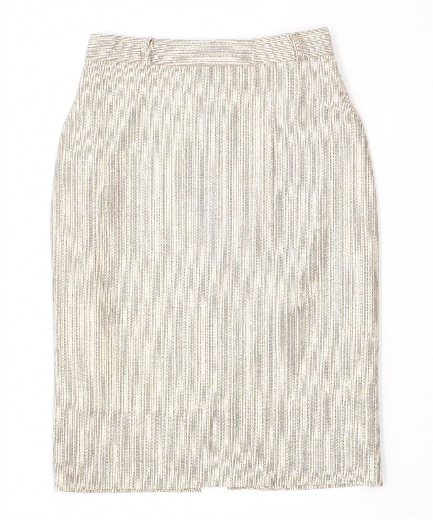 Image of VINTAGE Womens Pencil Skirt IT 40 Small W26 Beige Polyester