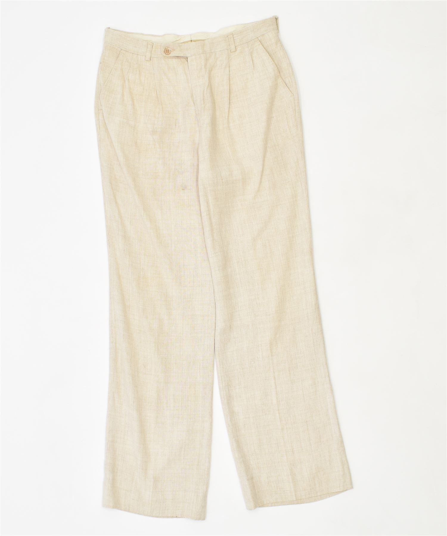 image of VINTAGE Womens Pegged Bootcut Trousers W30 L31 Off White