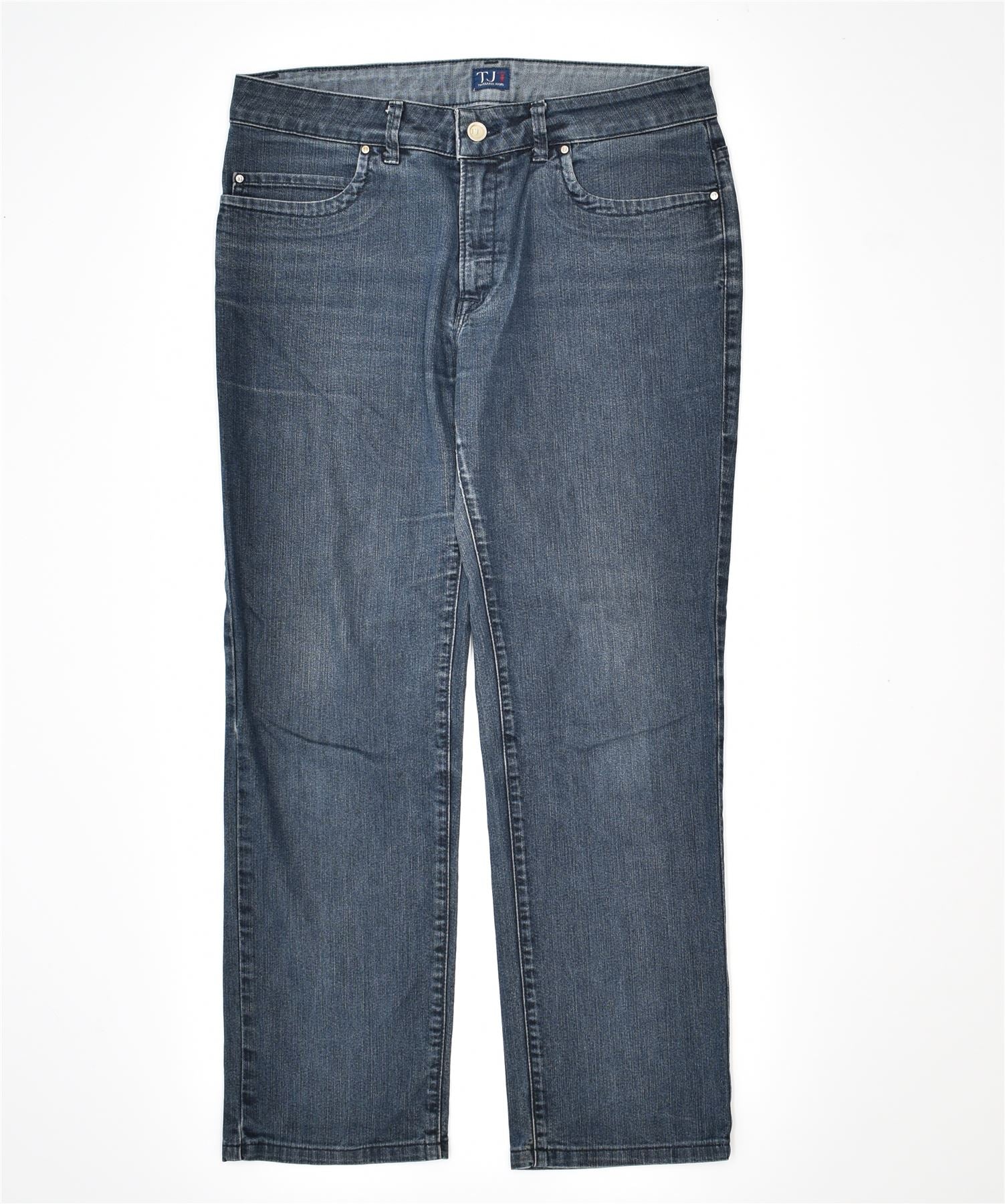 Image of TRUSSARDI Womens Slim Jeans W33 L27 Navy Blue Cotton