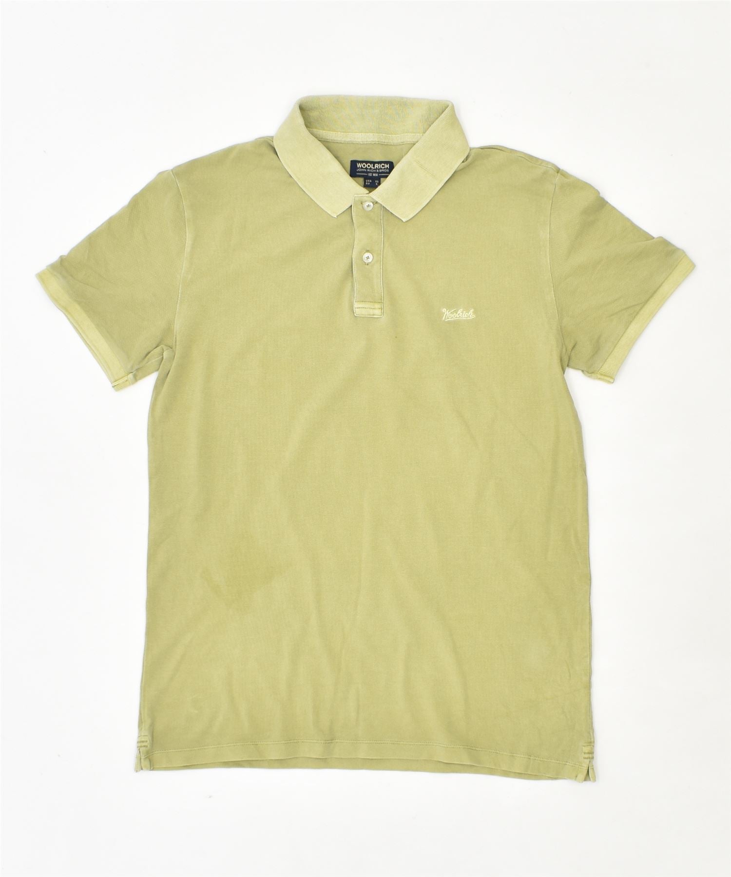 Image of WOOLRICH Mens Polo Shirt Small Green