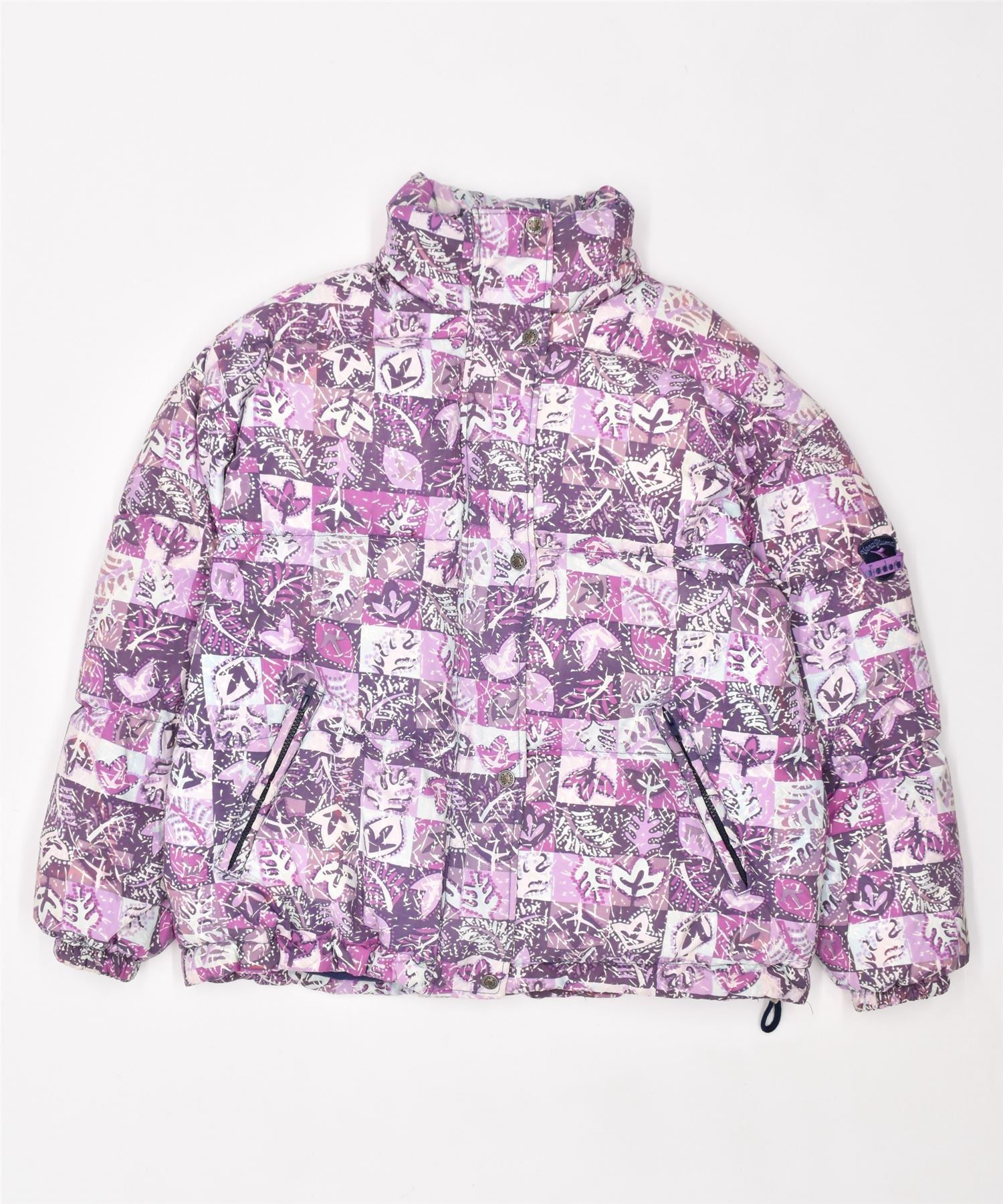 image of DIADORA Womens Oversized Padded Jacket UK 14 Medium Purple Polyester