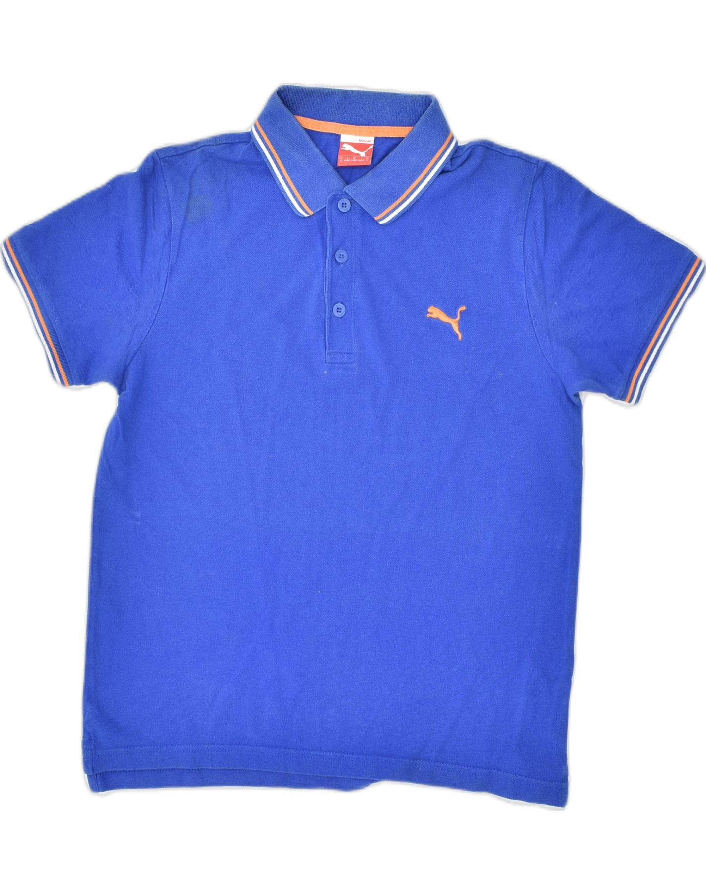 image of PUMA Mens Polo Shirt Small Blue Cotton