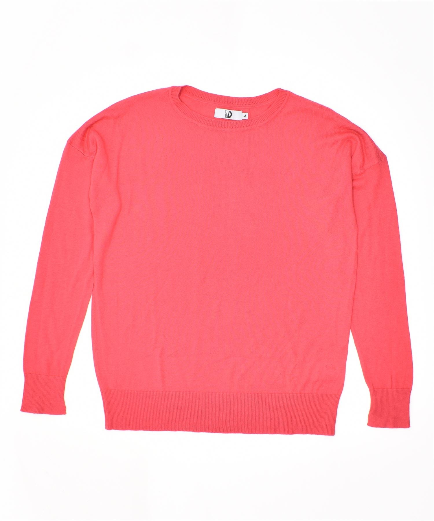 image of DACK'S Mens Crew Neck Jumper Sweater Medium Pink Viscose Vintage