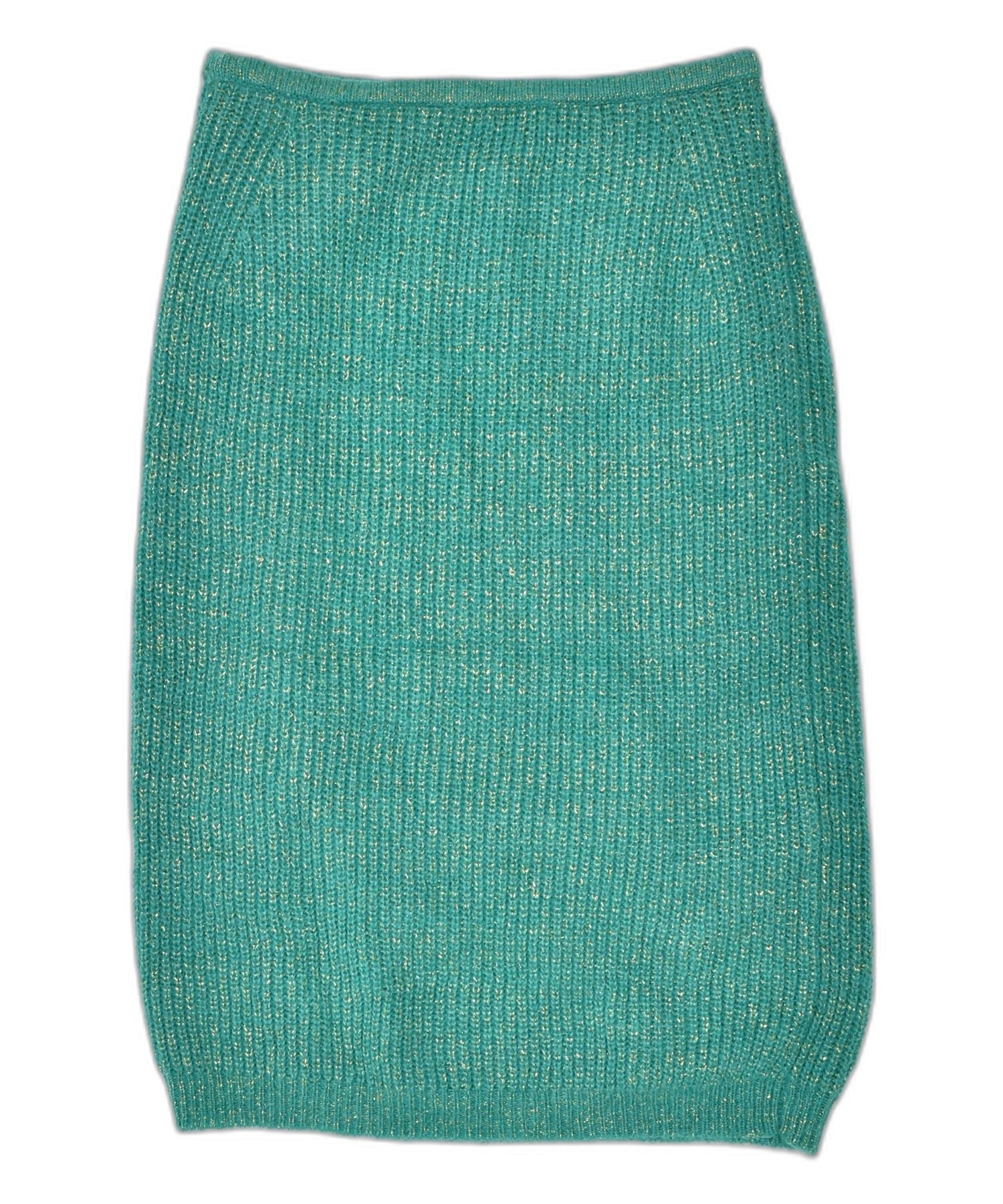 image of VINTAGE Womens Knit Straight Skirt Medium W29 Green Flecked