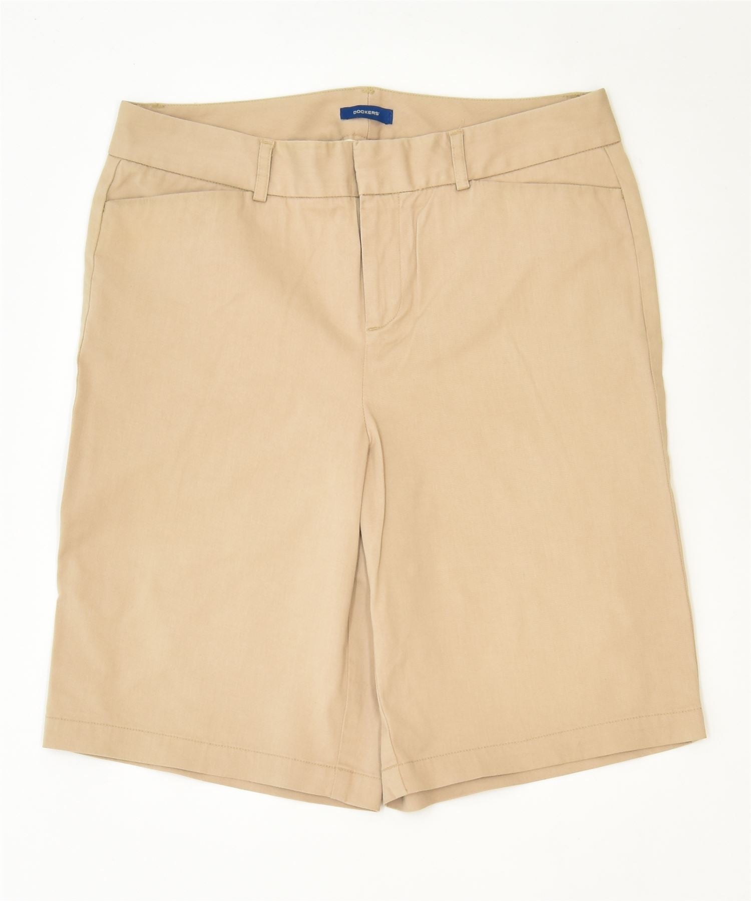 image of DOCKERS Womens Chino Shorts US 8 Medium W32 Beige Cotton Classic