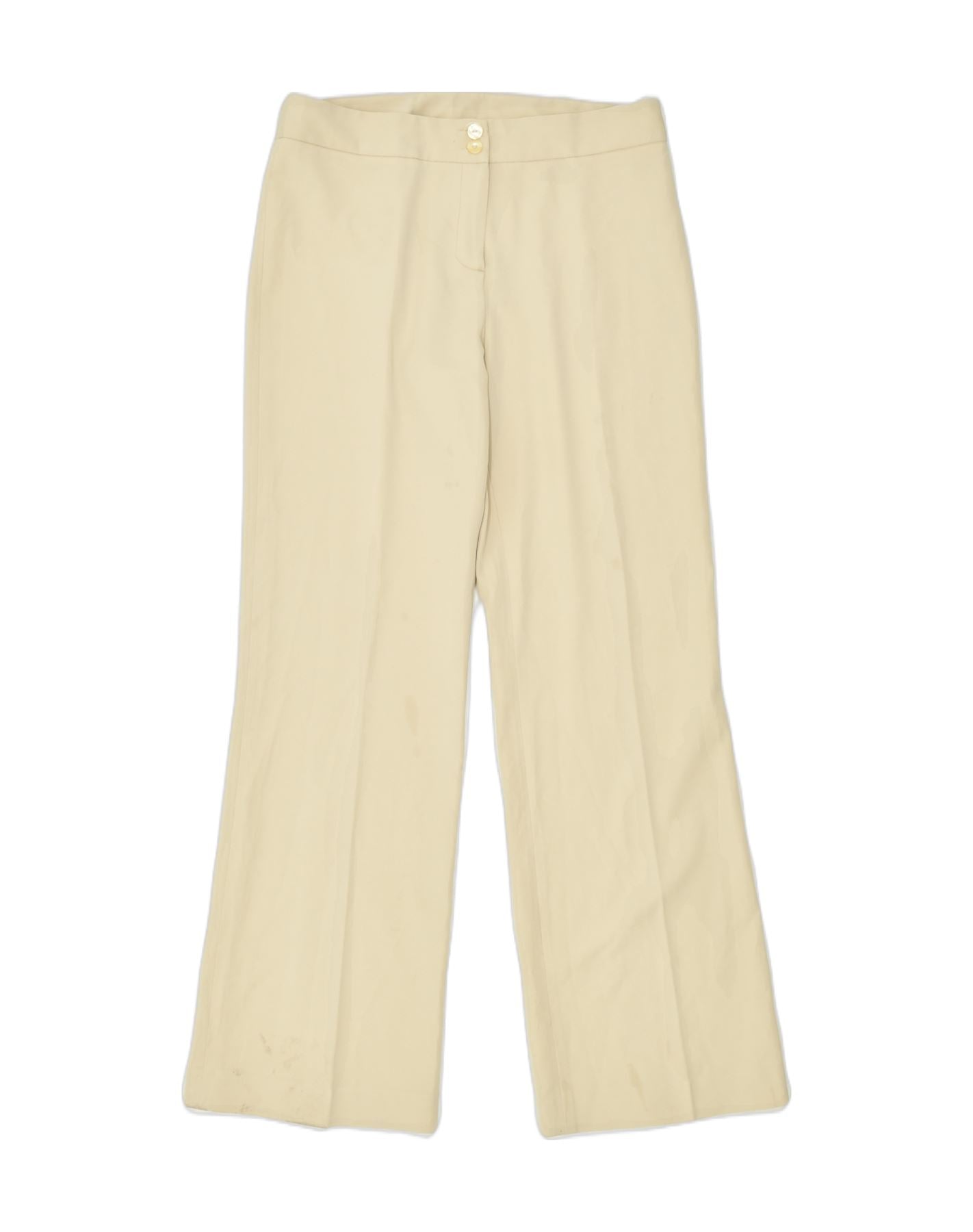 Image of VINTAGE Womens Bootcut Suit Trousers IT 46 Large W32 L33 Beige Polyester