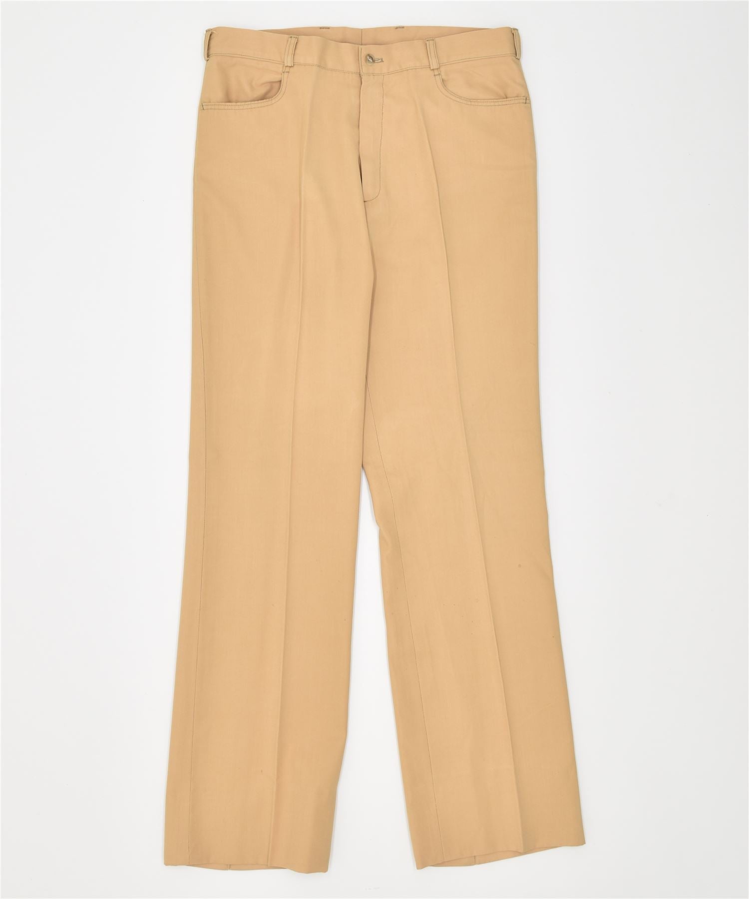 image of VINTAGE Womens Straight Casual Trousers W34 L32 Beige