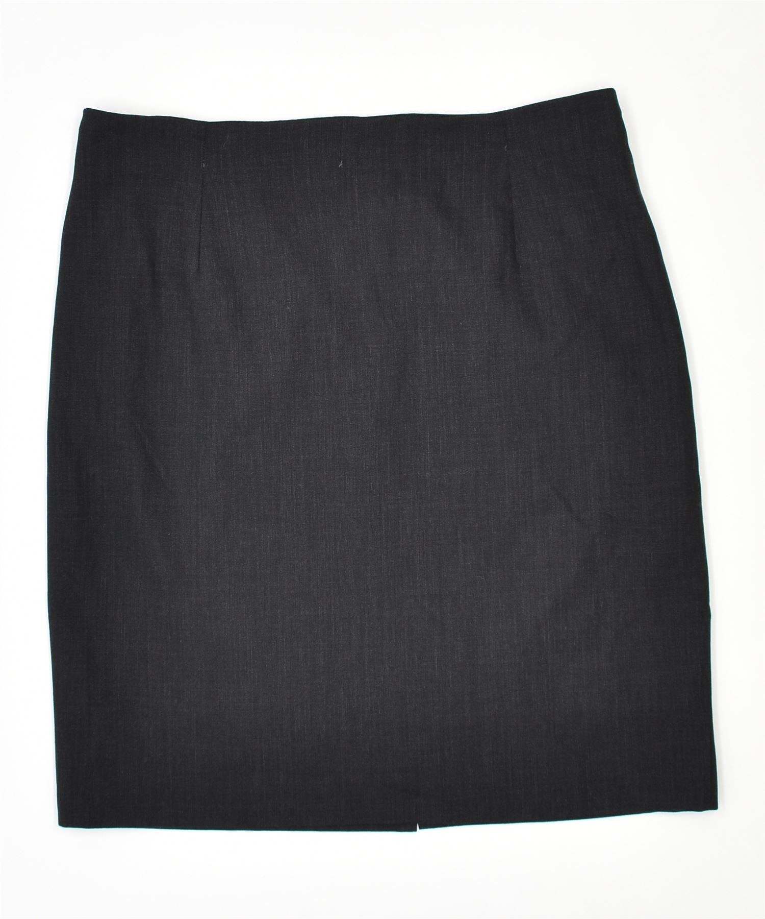 image of ANGELO DI NEPI Womens Pencil Skirt IT 44 Medium W30 Grey Wool Vintage