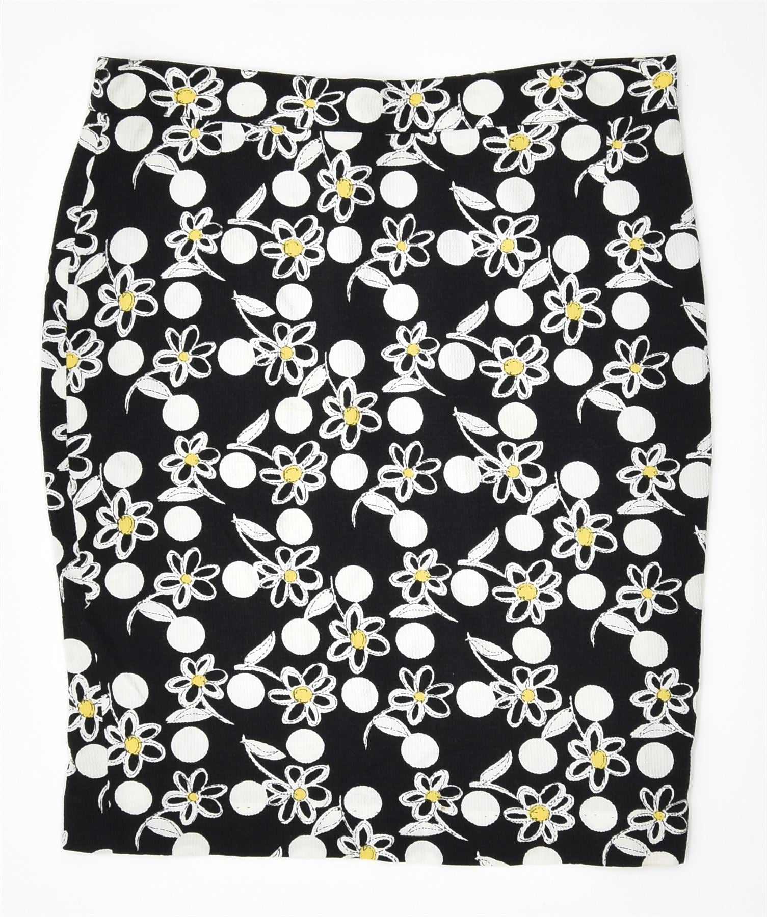 Image of VINTAGE Womens Straight Skirt Large W32 Black Floral