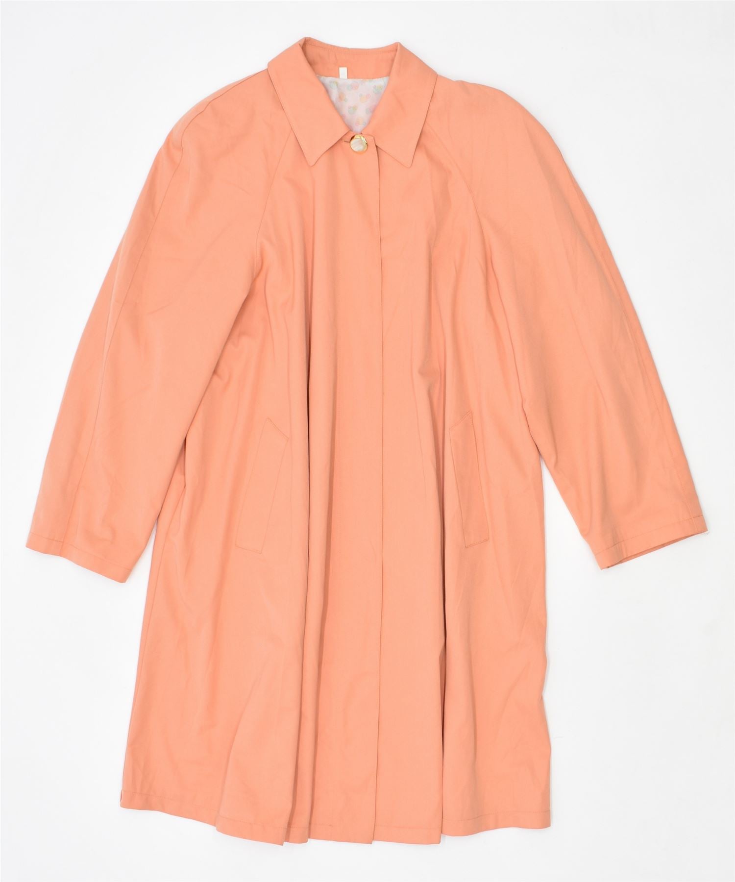 Image of VINTAGE Womens Oversized Overcoat UK 12 Medium Orange