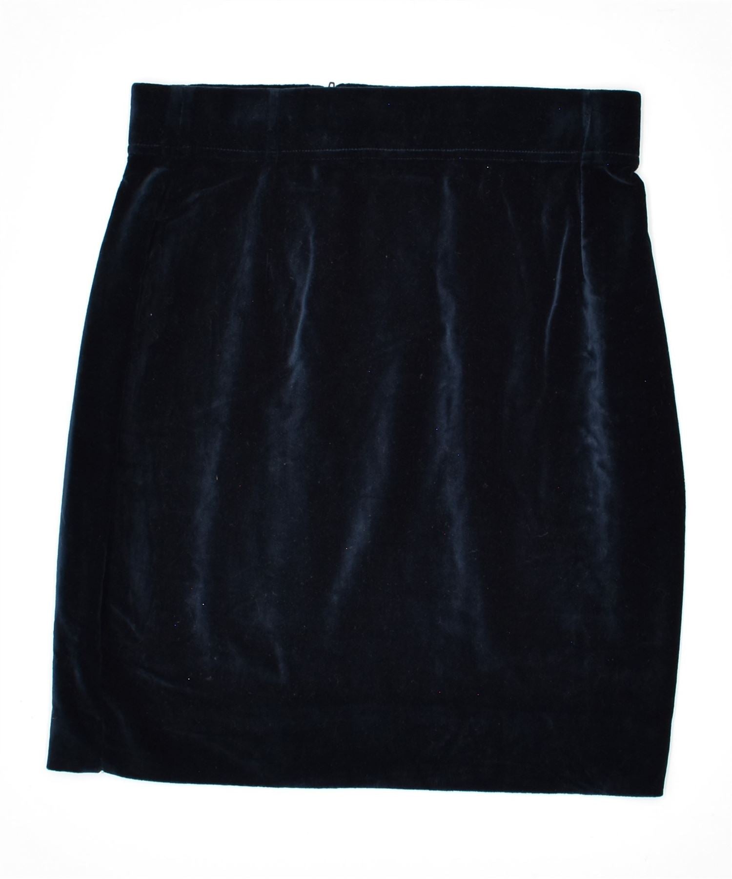 image of AEREA BY ANNA FERRARI Womens Velvet Mini Skirt IT 44 Medium W26 Navy Blue