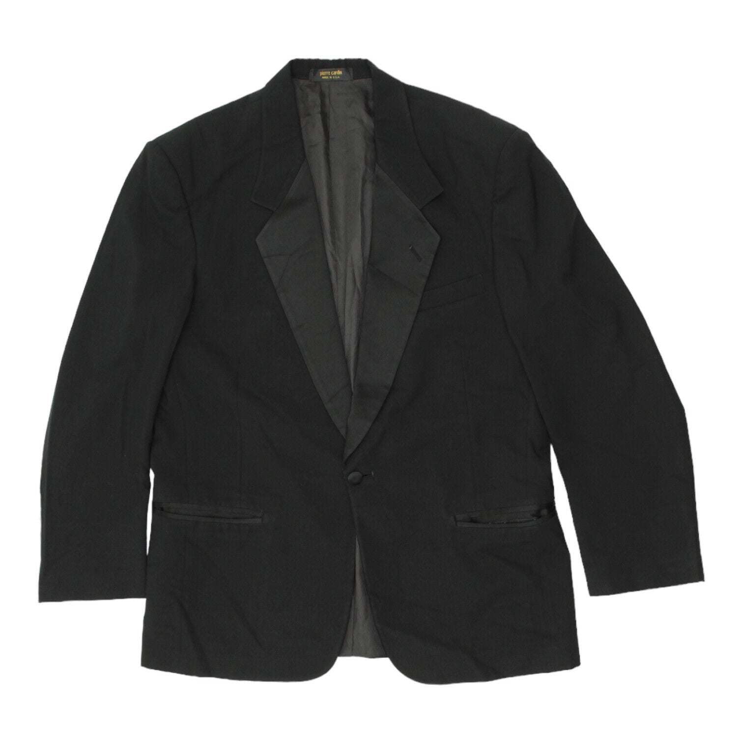 image of Pierre Cardin Mens Black Blazer Jacket | Vintage High End Designer Suit VTG