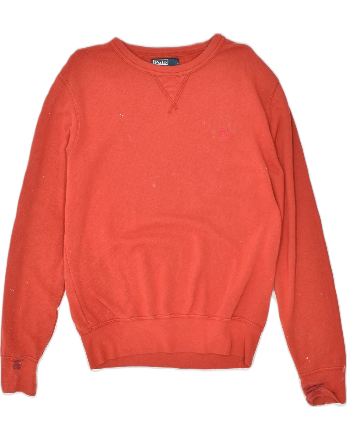 image of POLO RALPH LAUREN Mens Sweatshirt Jumper Medium Red Cotton