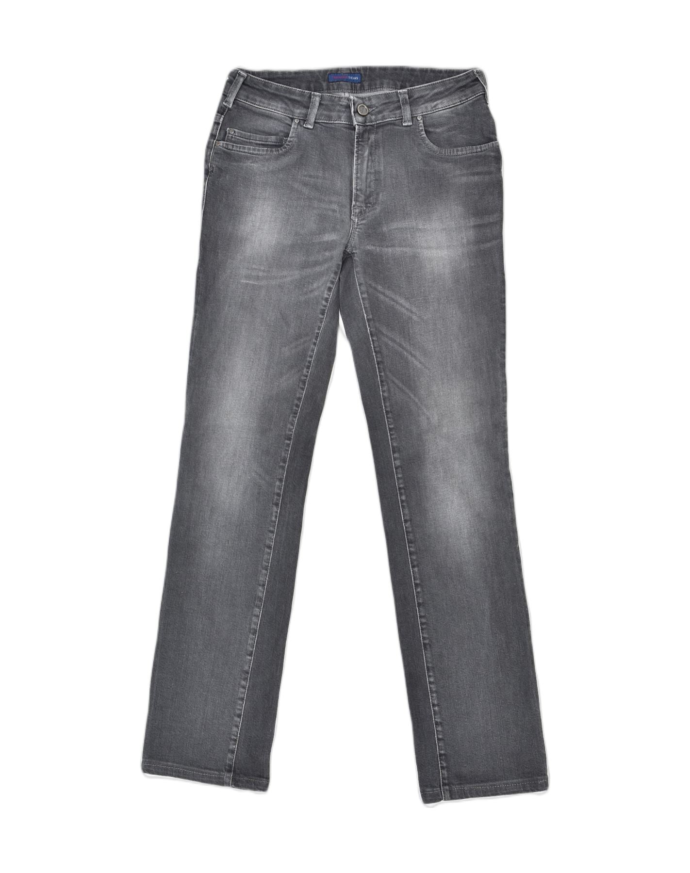 image of TRUSSARDI Womens Straight Jeans W28 L31 Grey Cotton