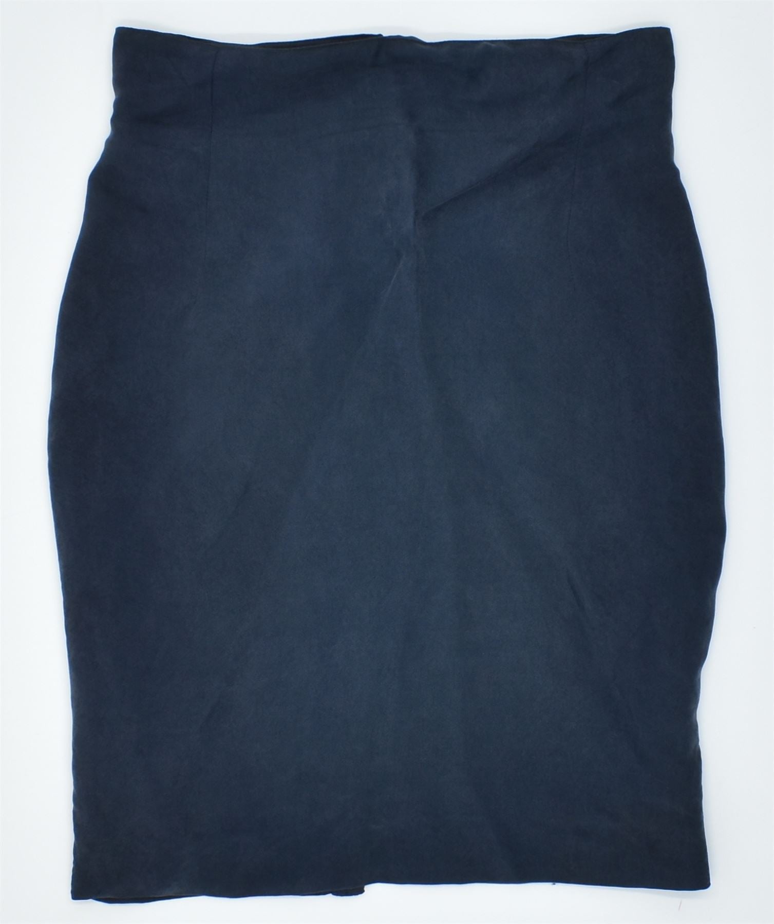 Image of ZOE Womens Pencil Skirt IT 42 Medium W29 Navy Blue Acrylic Vintage