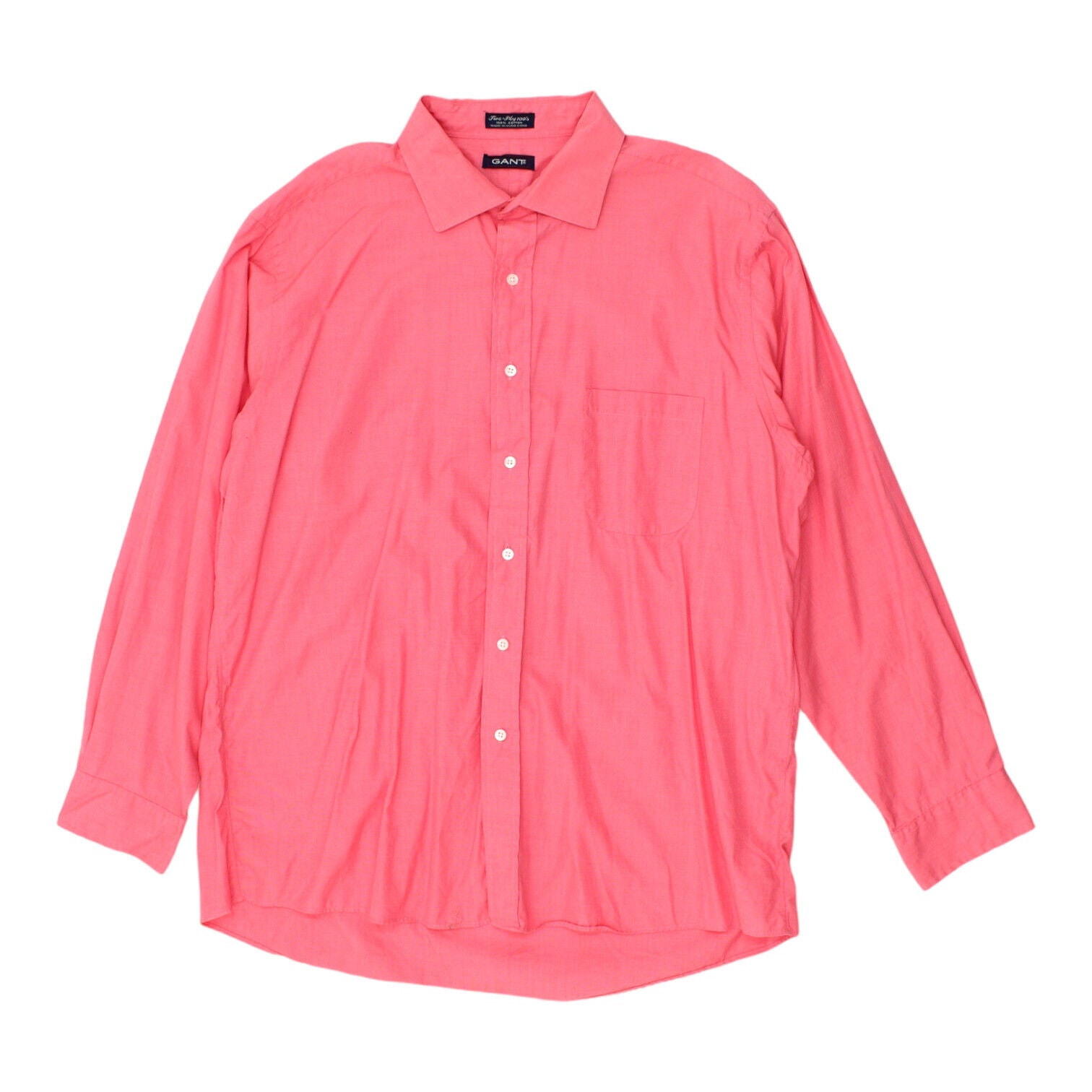 Image of GANT Mens Pink Button Up Cotton Spread Collar Shirt | Vintage Designer VTG