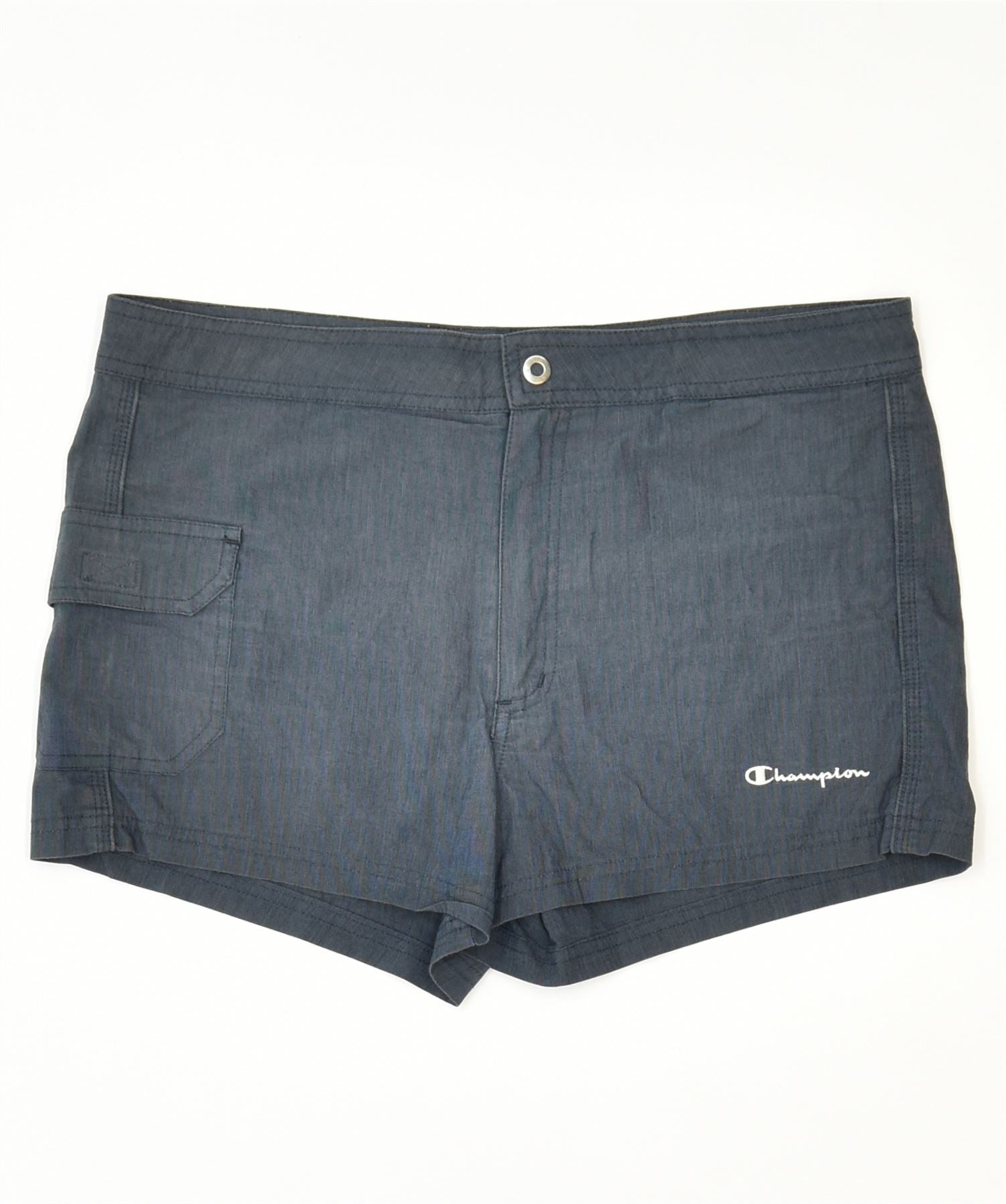 Image of CHAMPION Womens Hot Pants Medium W32 Navy Blue Cotton Sports