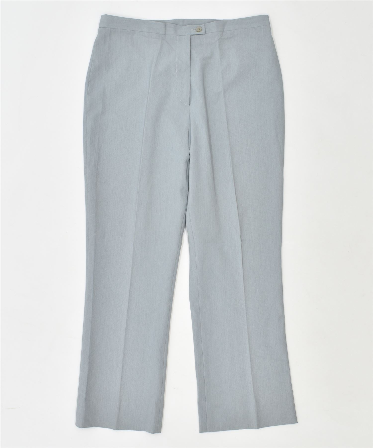 image of VINTAGE Womens Straight Suit Trousers IT 48 XL W32 L28 Grey Polyester