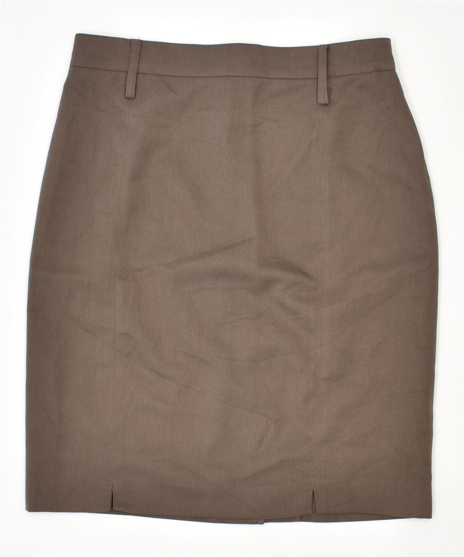 image of LA MADELEINE Womens Pencil Skirt W28 Medium Brown Polyester Vintage