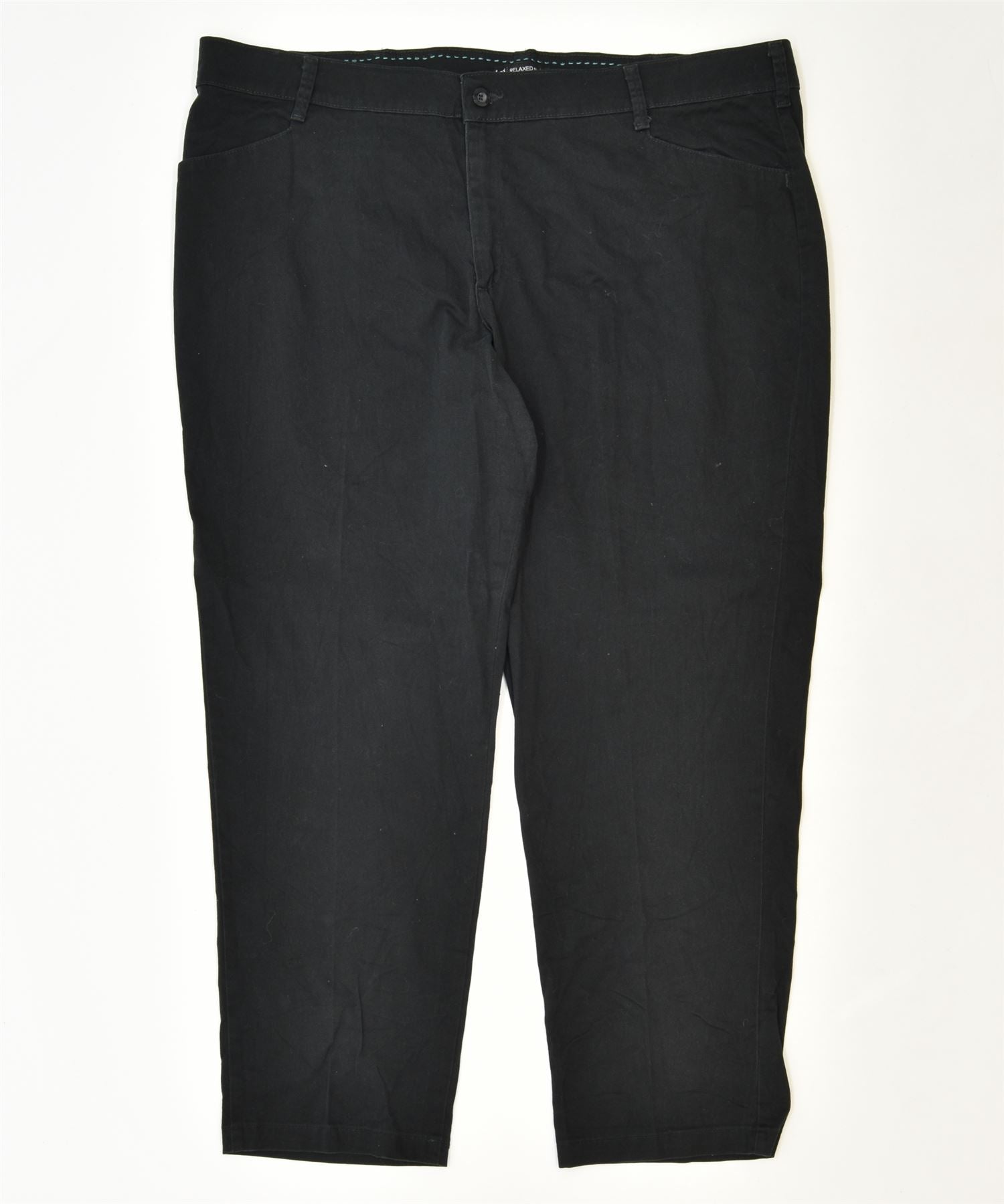 image of LEE Womens Slim Casual Trousers W48 L32 Black Cotton Classic