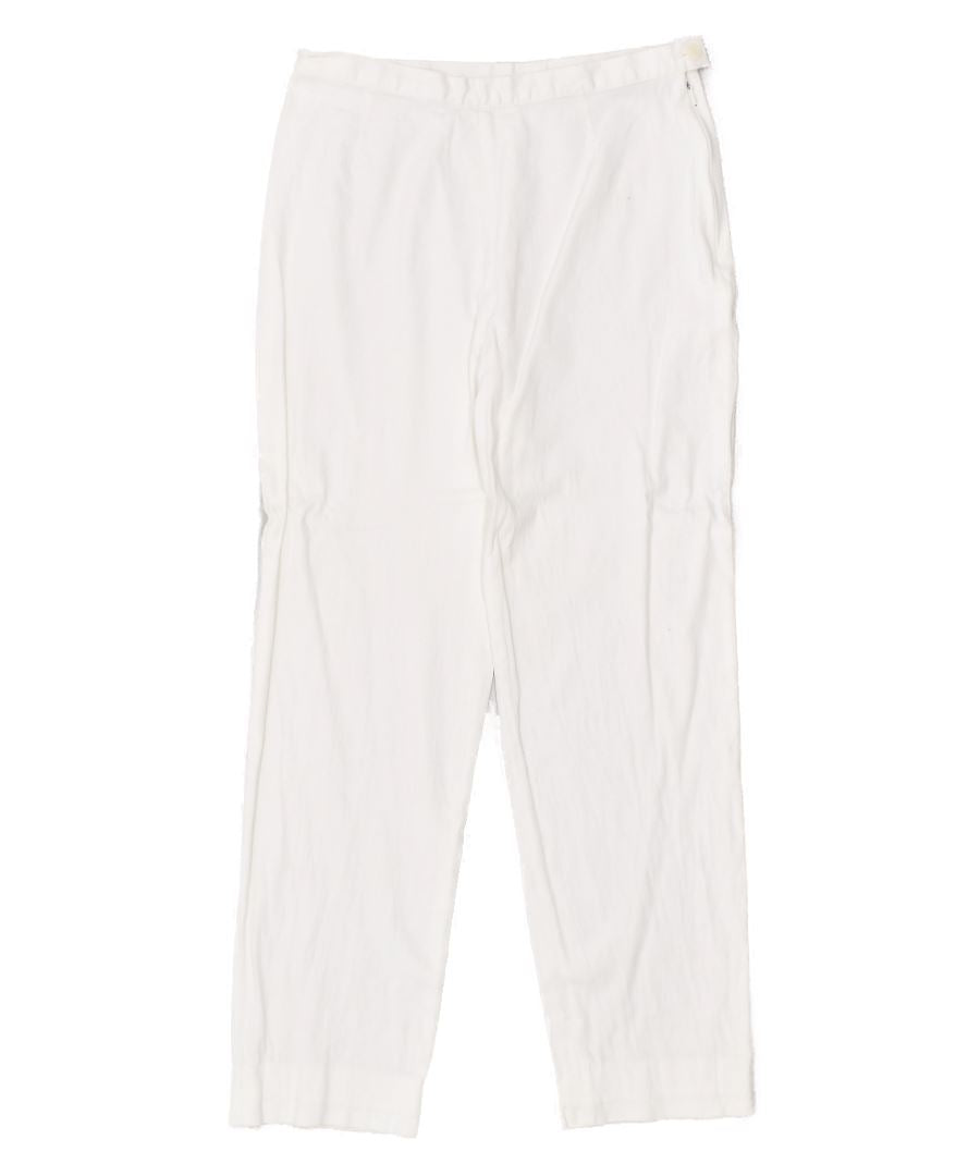 Image of CONBIPEL Womens Straight Casual Trousers W28 L26 White